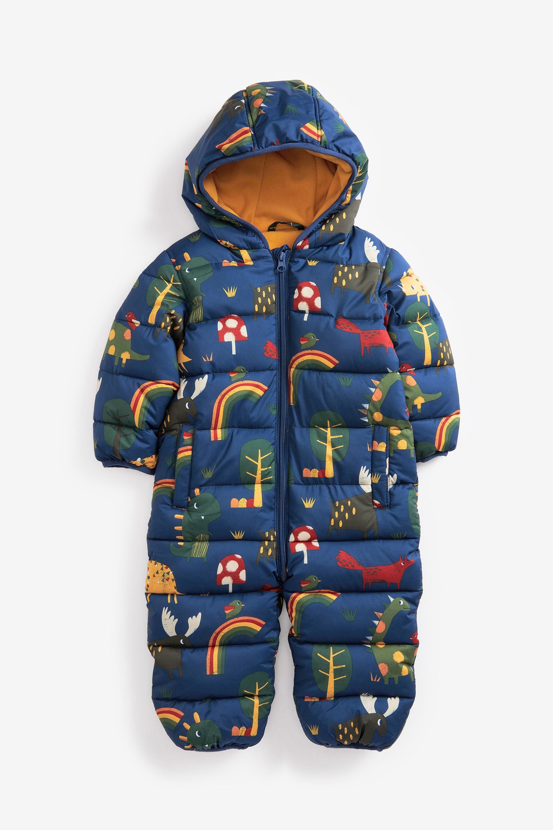 Blue Woodland Print Snowsuit (3mths-7yrs)