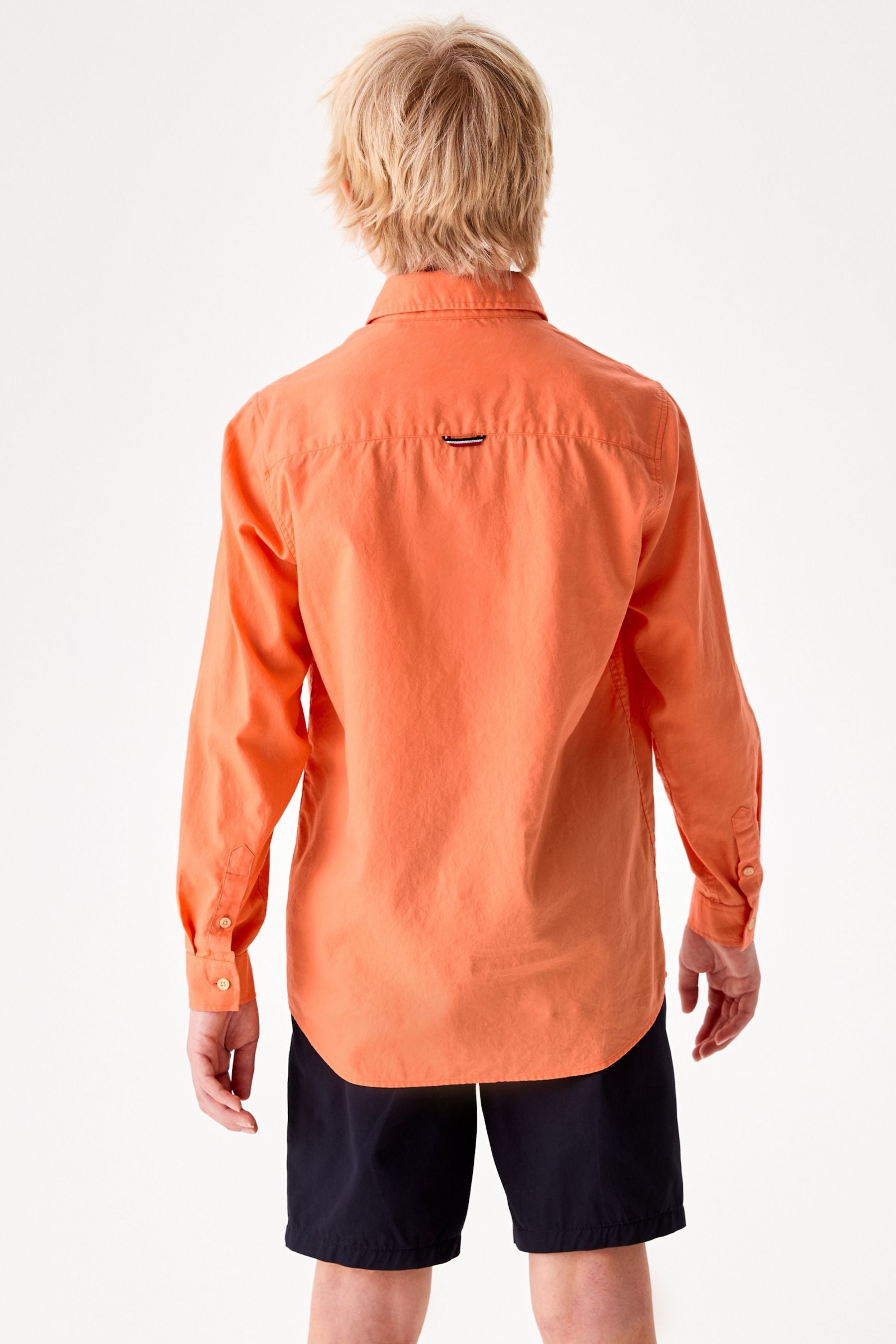 Orange Long Sleeve Twill Shirt (3-16yrs)