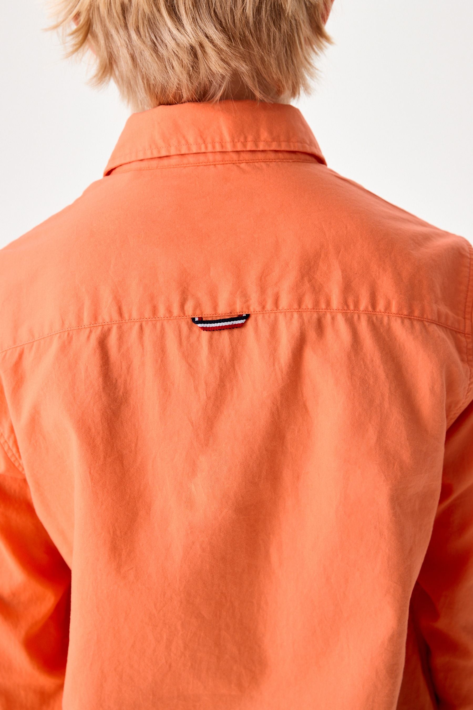 Orange Long Sleeve Twill Shirt (3-16yrs)