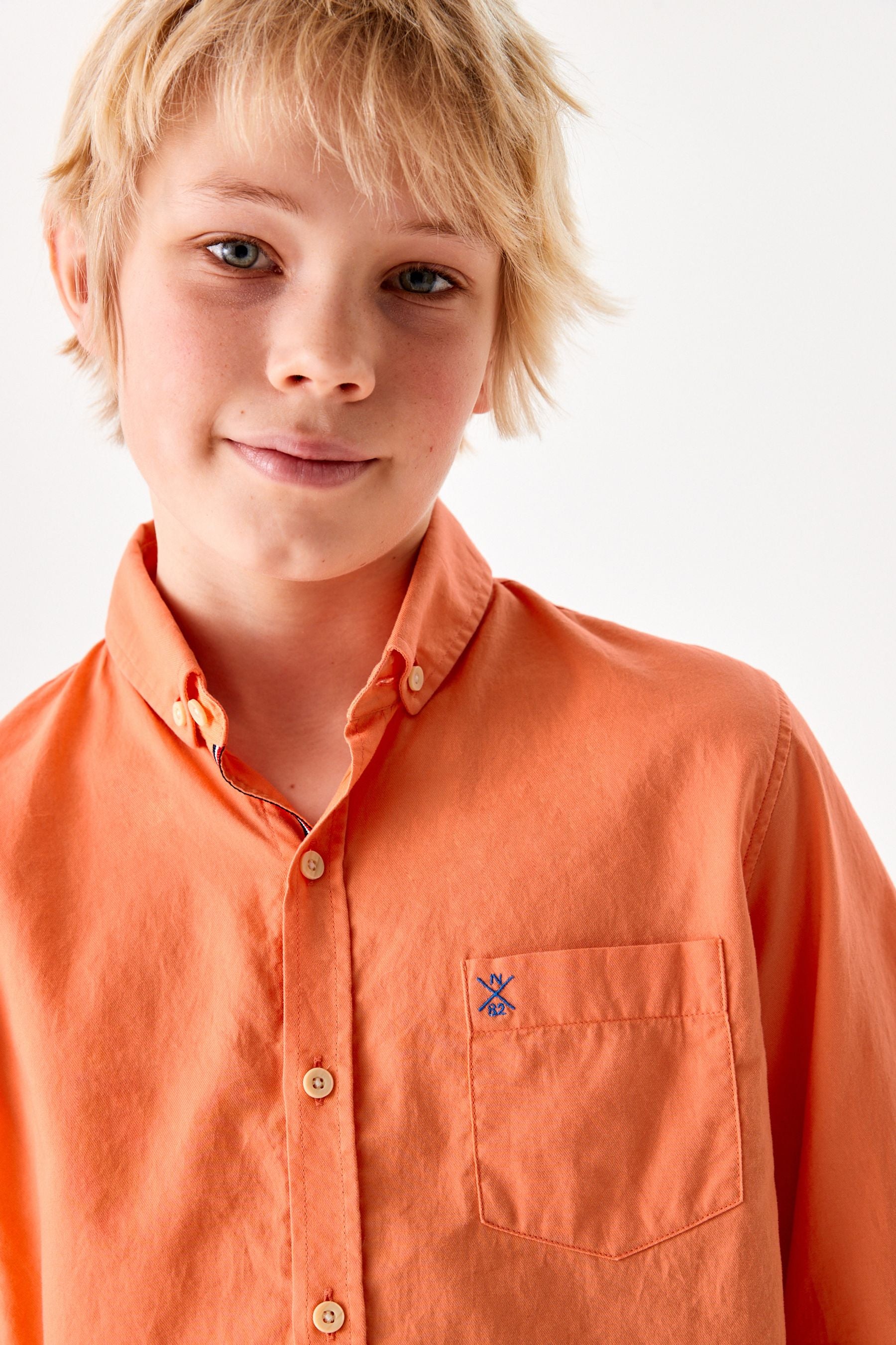 Orange Long Sleeve Twill Shirt (3-16yrs)