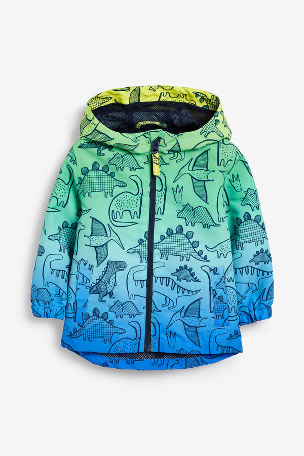 Blue Ombre Dinosaur Shower Resistant Jacket (3mths-7yrs)