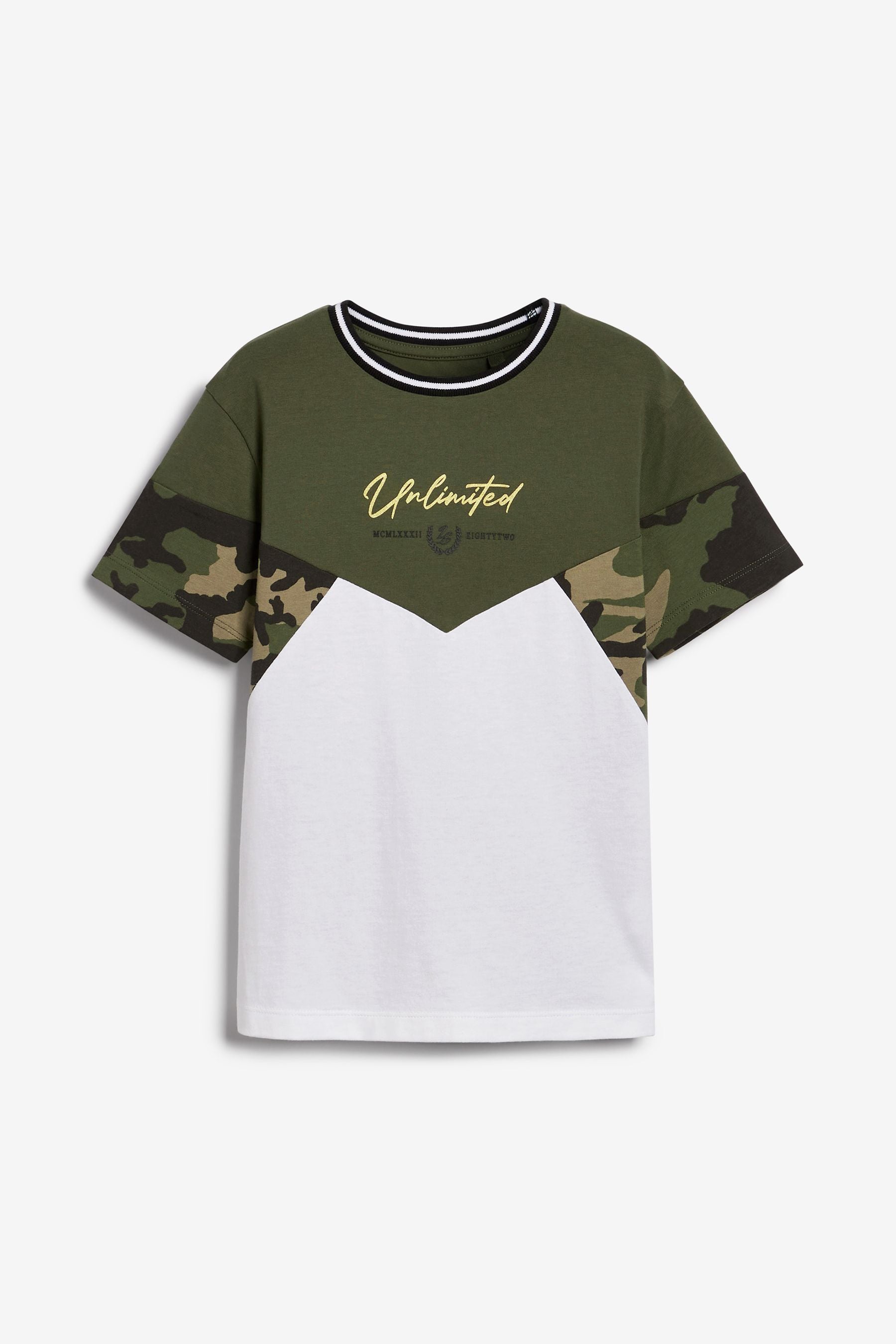 Camouflage Colourblock Jogger And T-Shirt Set (3-16yrs)