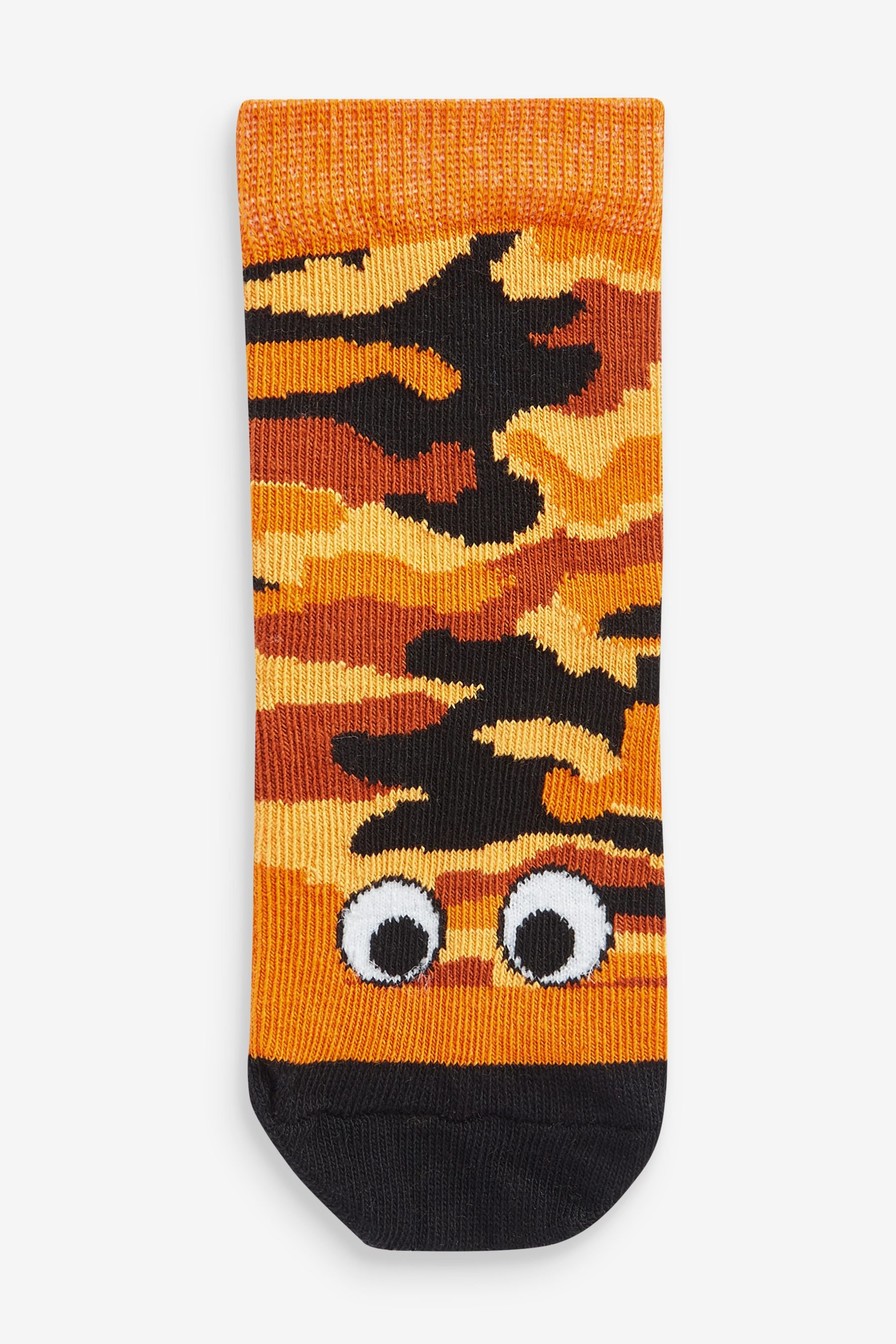 Red/ Blue/ Orange Camouflage 7 Pack Cotton Rich Socks