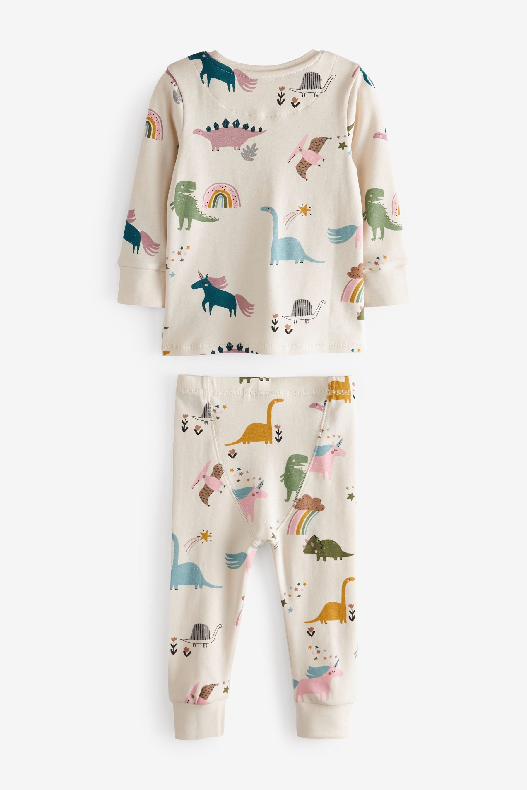 Pink/Blue Dinosaur 3 Pack Pyjamas (9mths-12yrs)