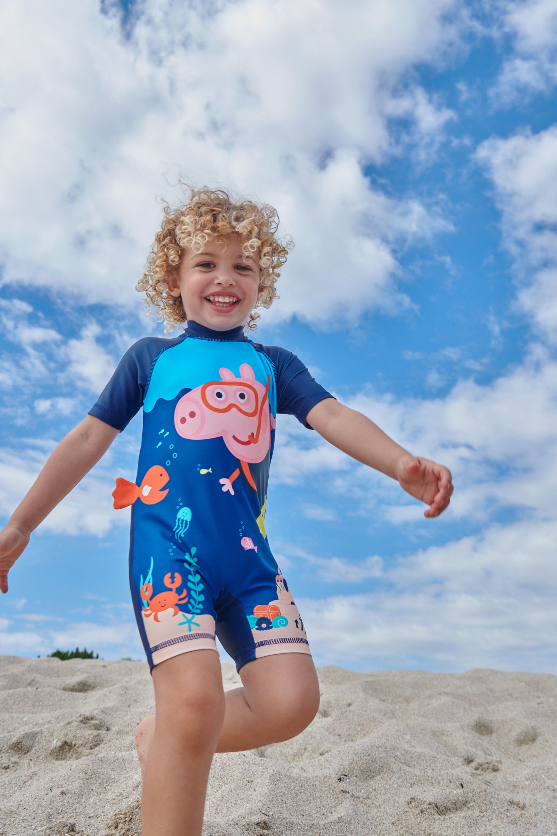 Blue George Pig Sunsafe Swimsuit (3mths-8yrs)