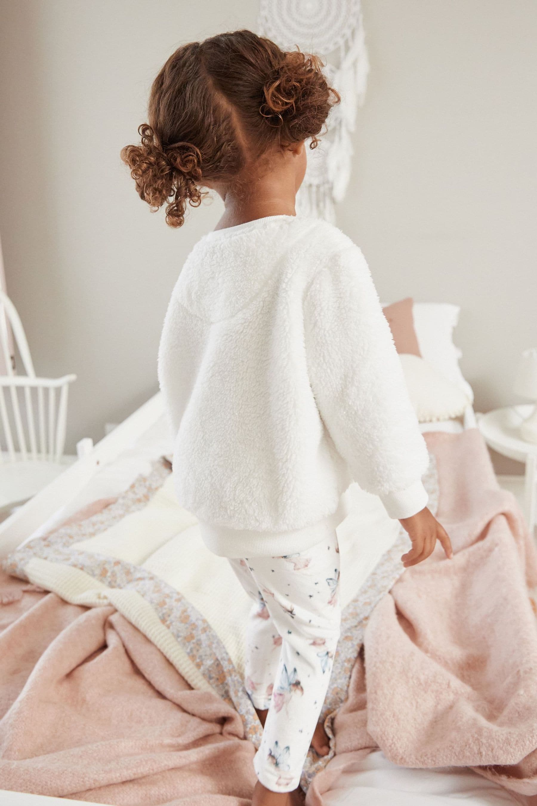 Ecru/White Fairy Next Fleece Lounge Set (9mths-10yrs)