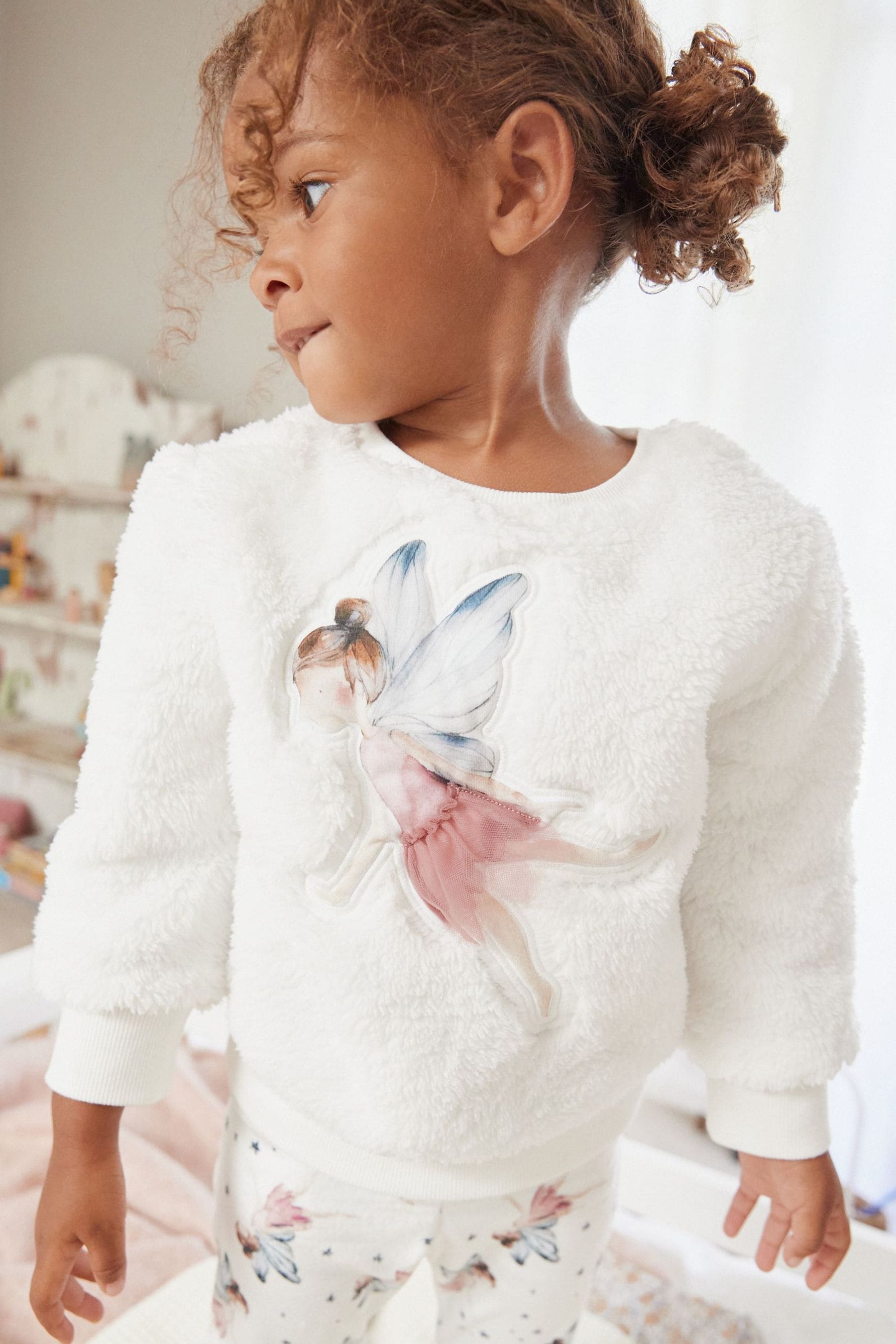 Ecru/White Fairy Next Fleece Lounge Set (9mths-10yrs)