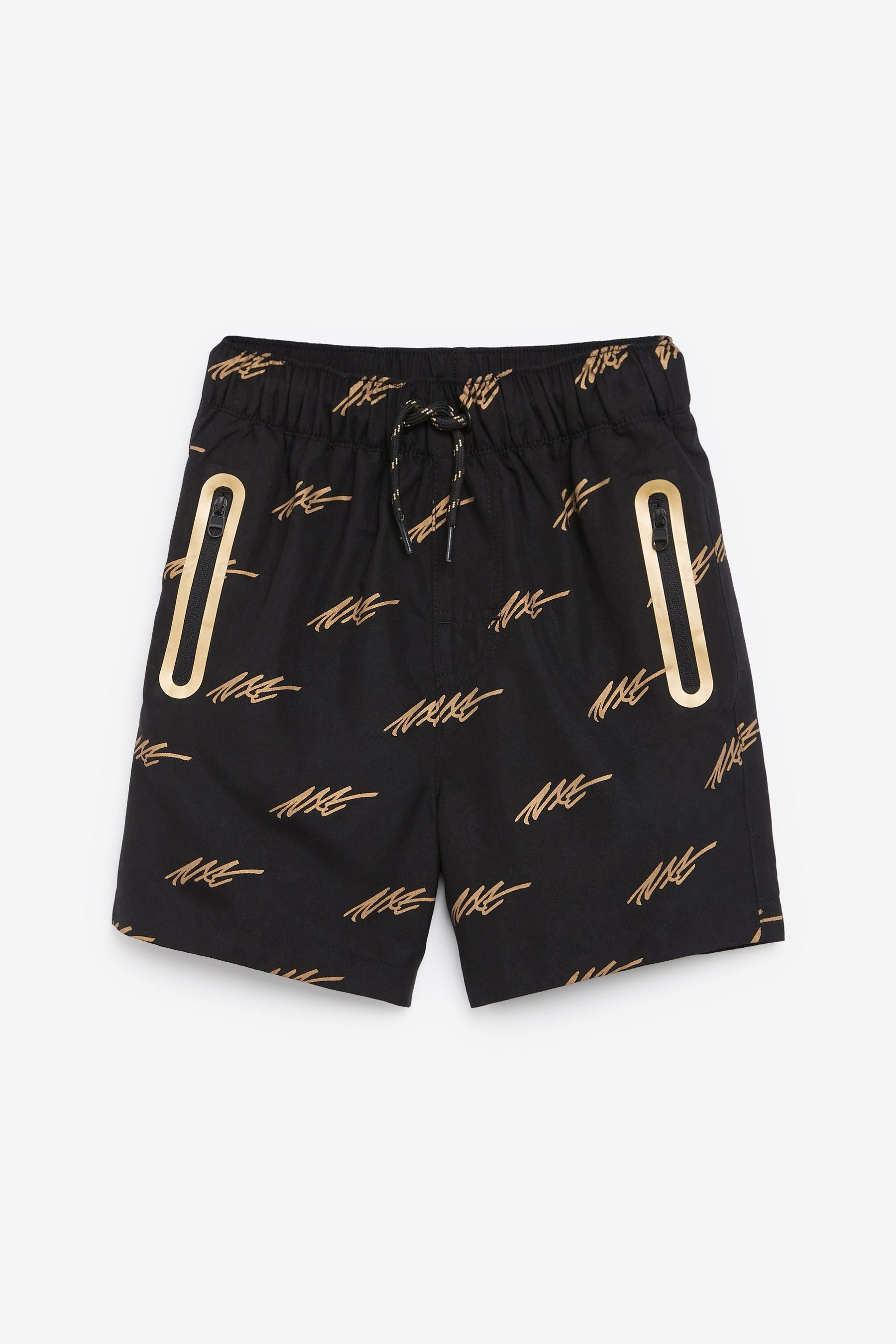 Black/Gold Swim Shorts (3-16yrs)