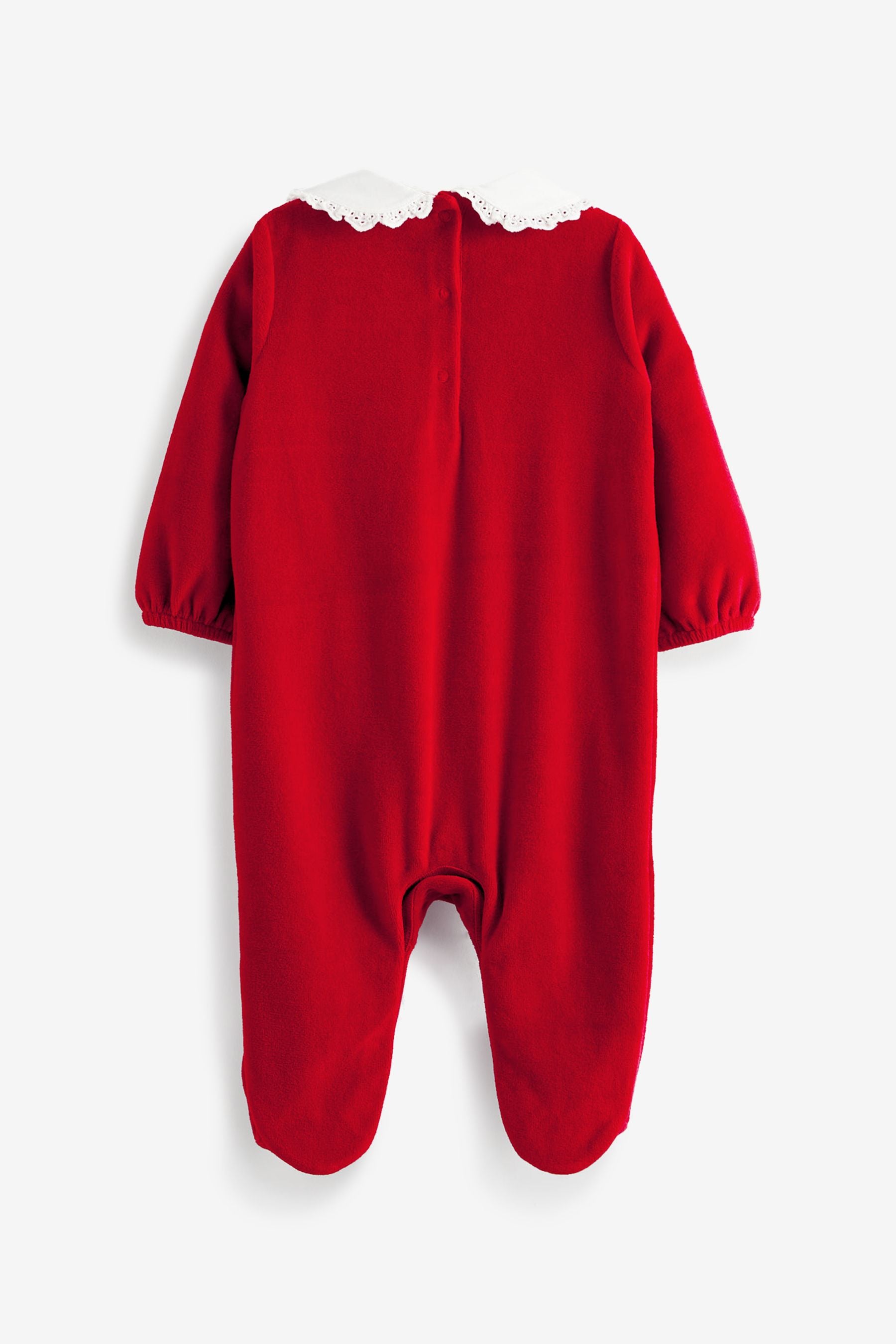 Festive Red Next Smart Baby Single Sleepsuit