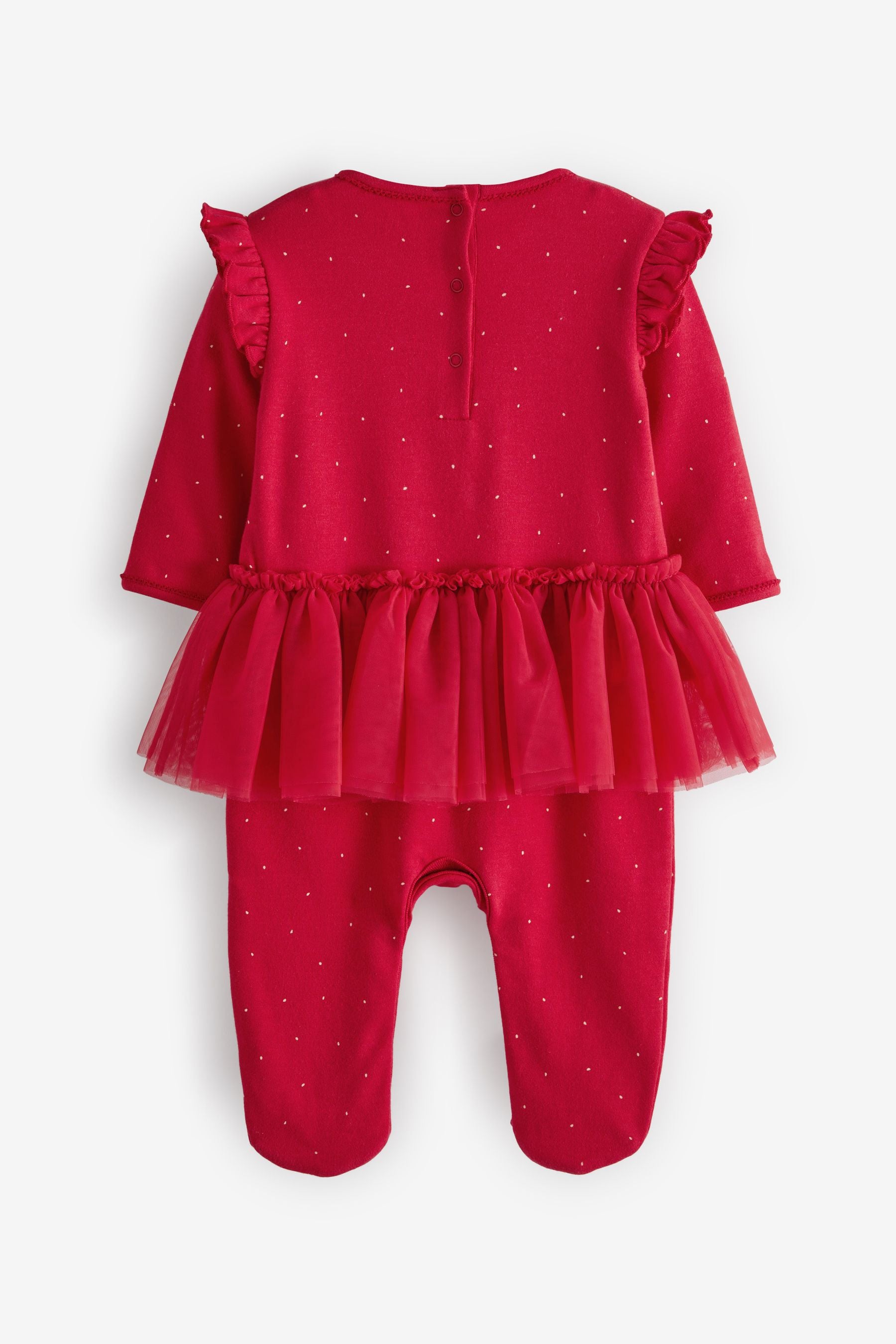 Red Reindeer Nxt Baby Sleepsuit With Tutu (0mths-3yrs)