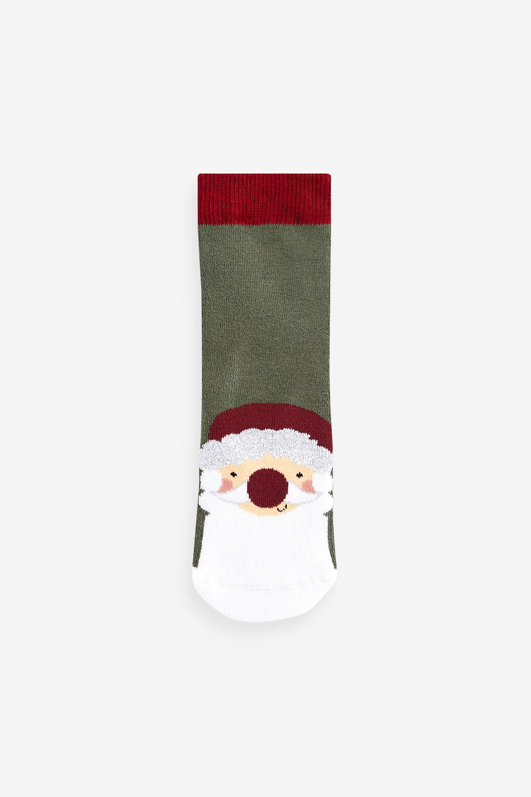 Multi Christmas 5 Pack Cotton Rich Terry Socks