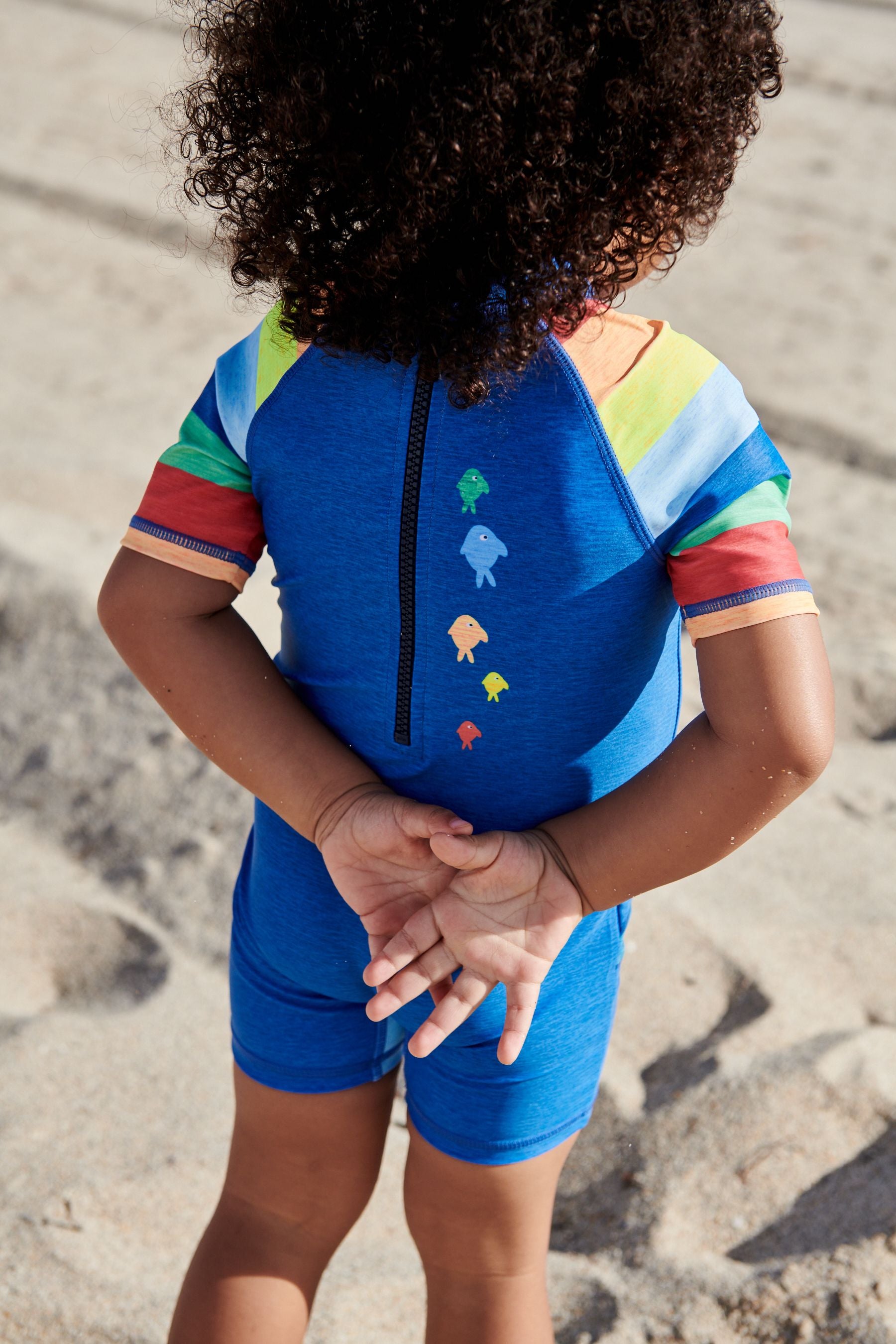 Navy Blue Shark Sunsafe All-In-One Swimsuit (3mths-7yrs)