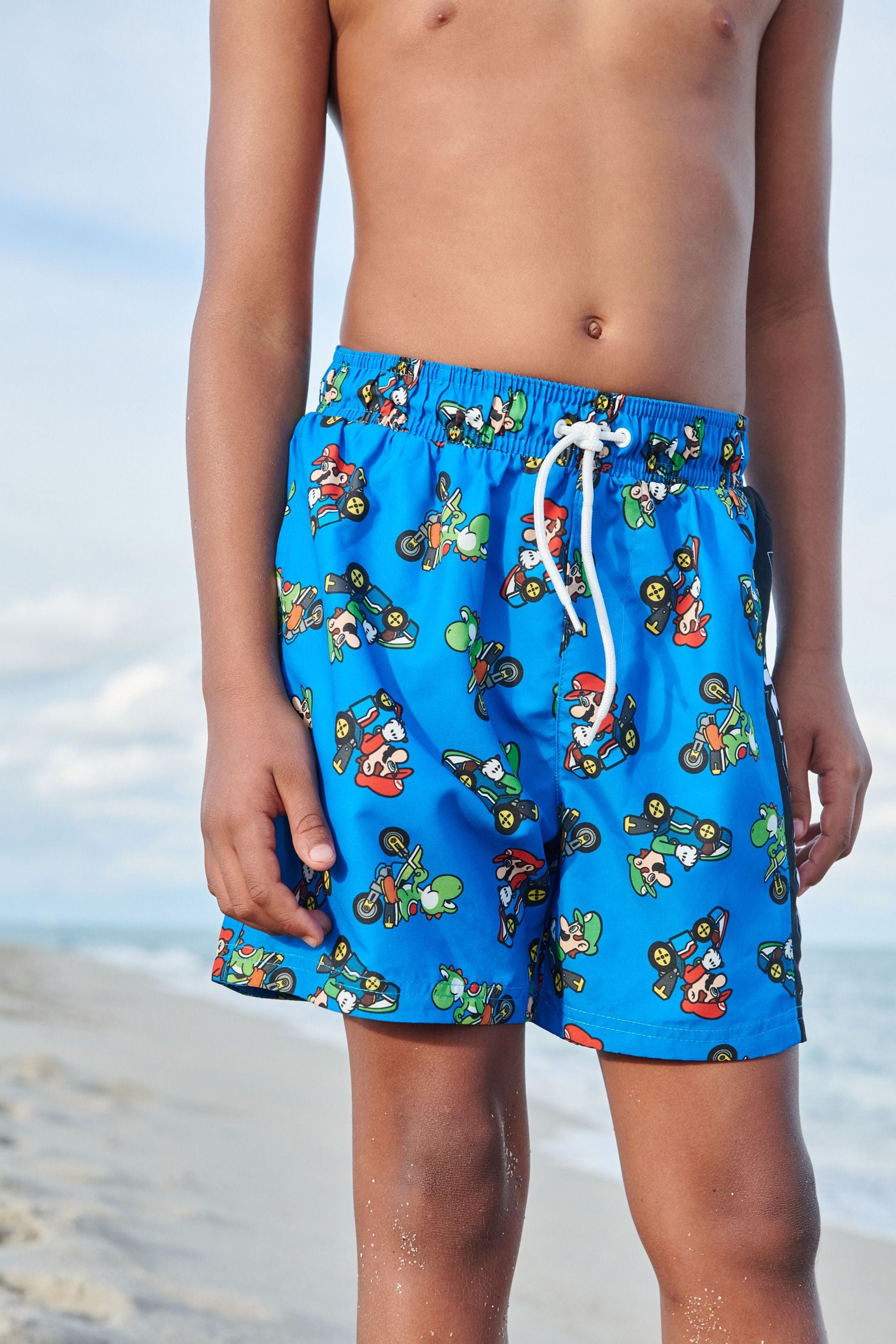 Blue Mario Swim Shorts (3-16yrs)