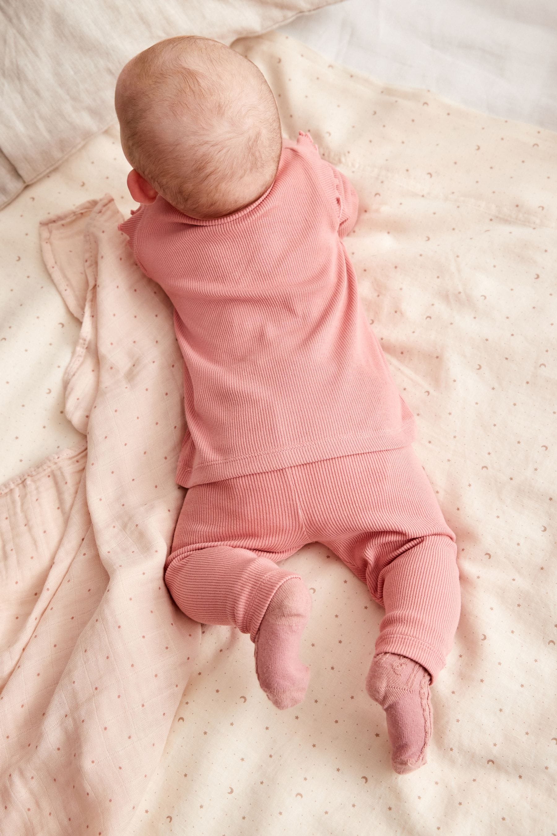 Pale Pink Baby Top And Leggings Set