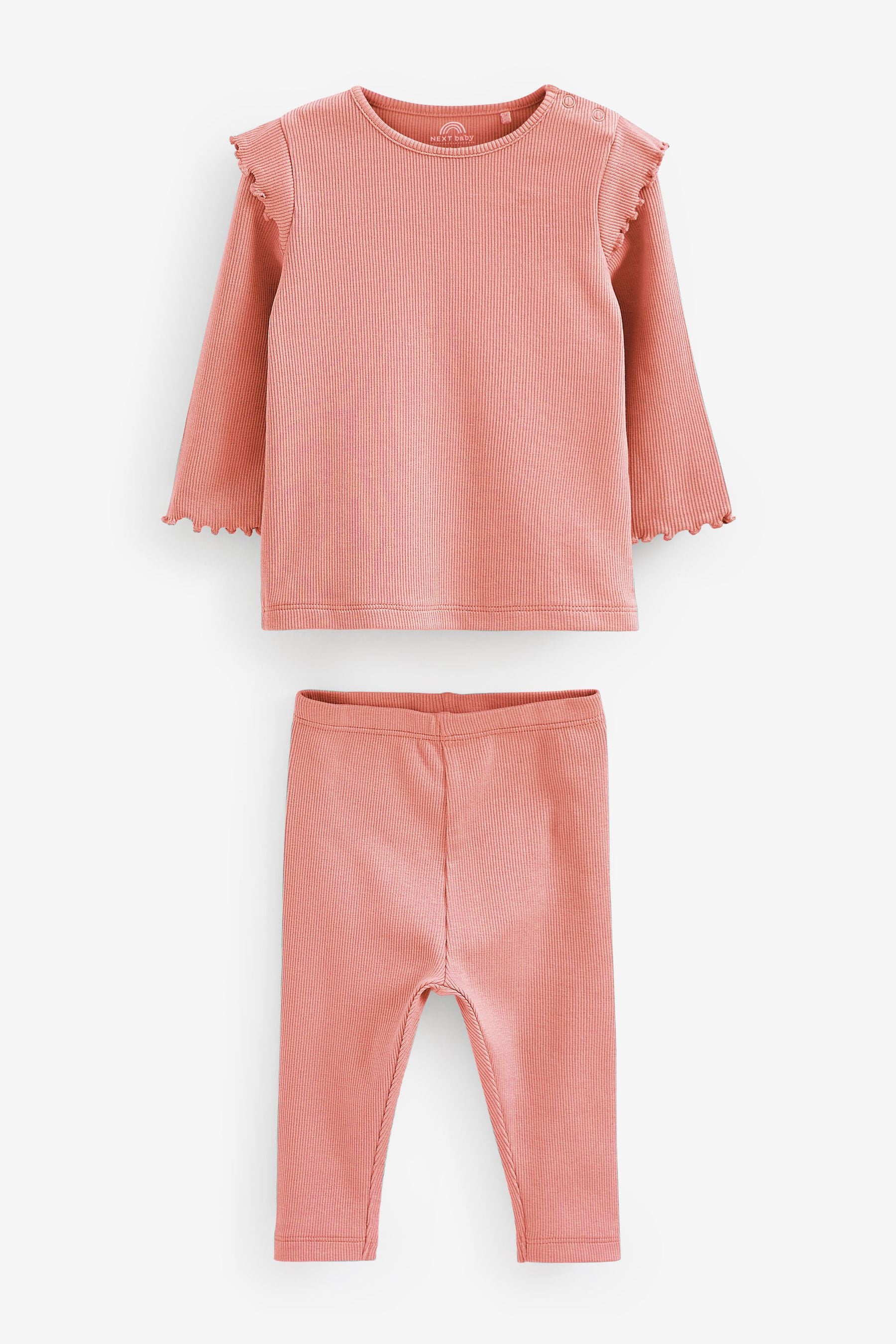 Pale Pink Baby Top And Leggings Set