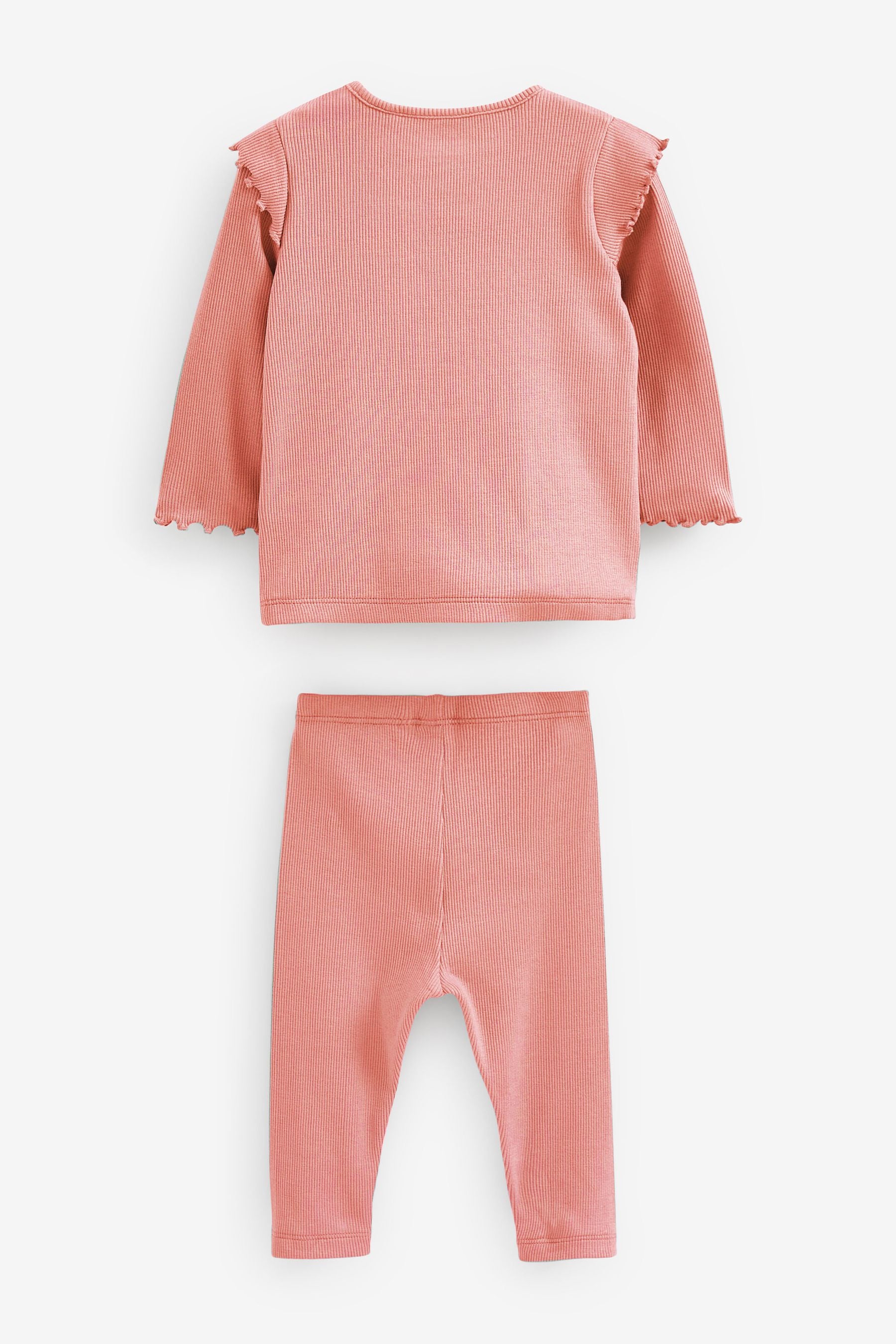 Pale Pink Baby Top And Leggings Set