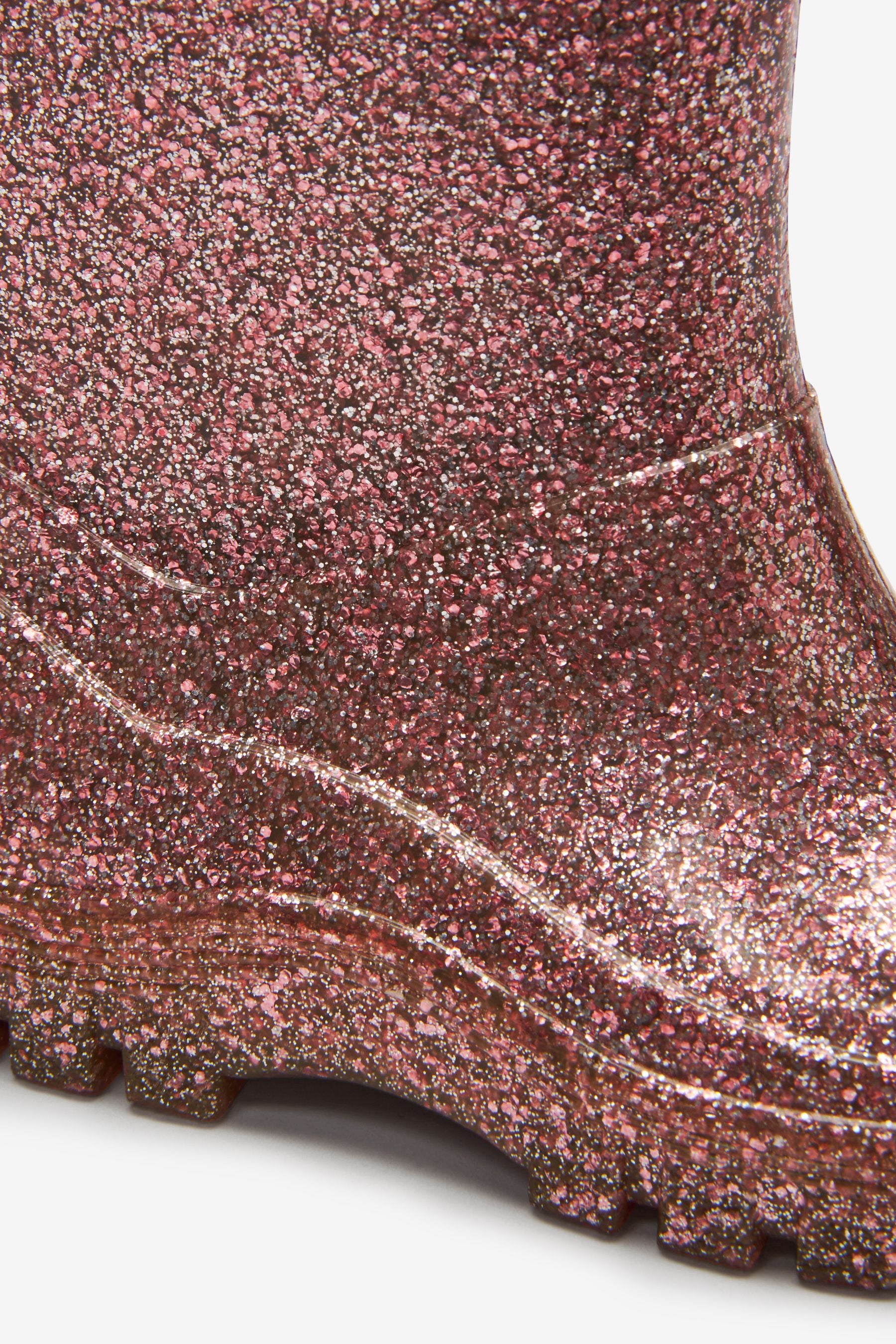 Rose Gold Pink Glitter Wellies