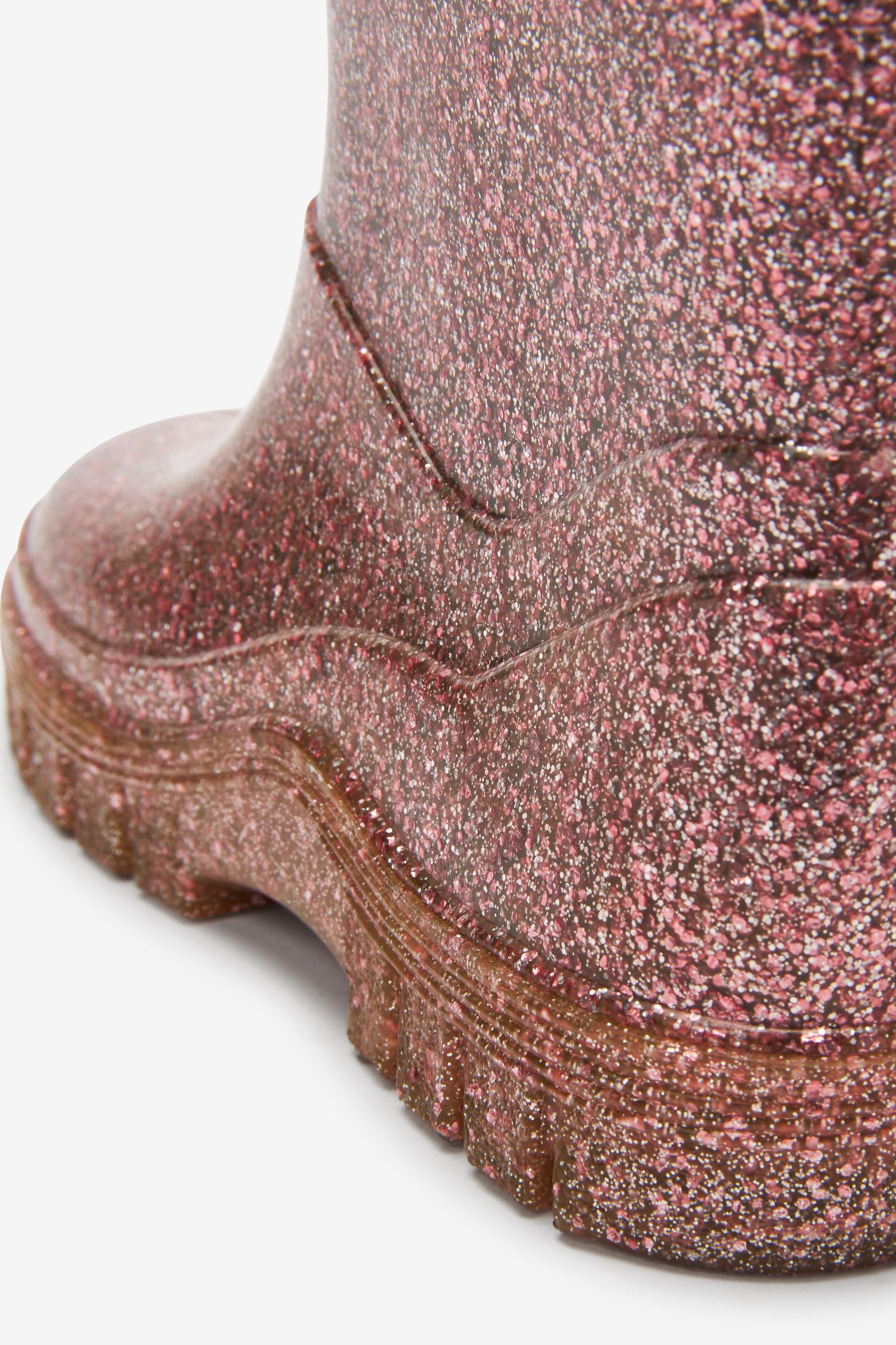 Rose Gold Pink Glitter Wellies