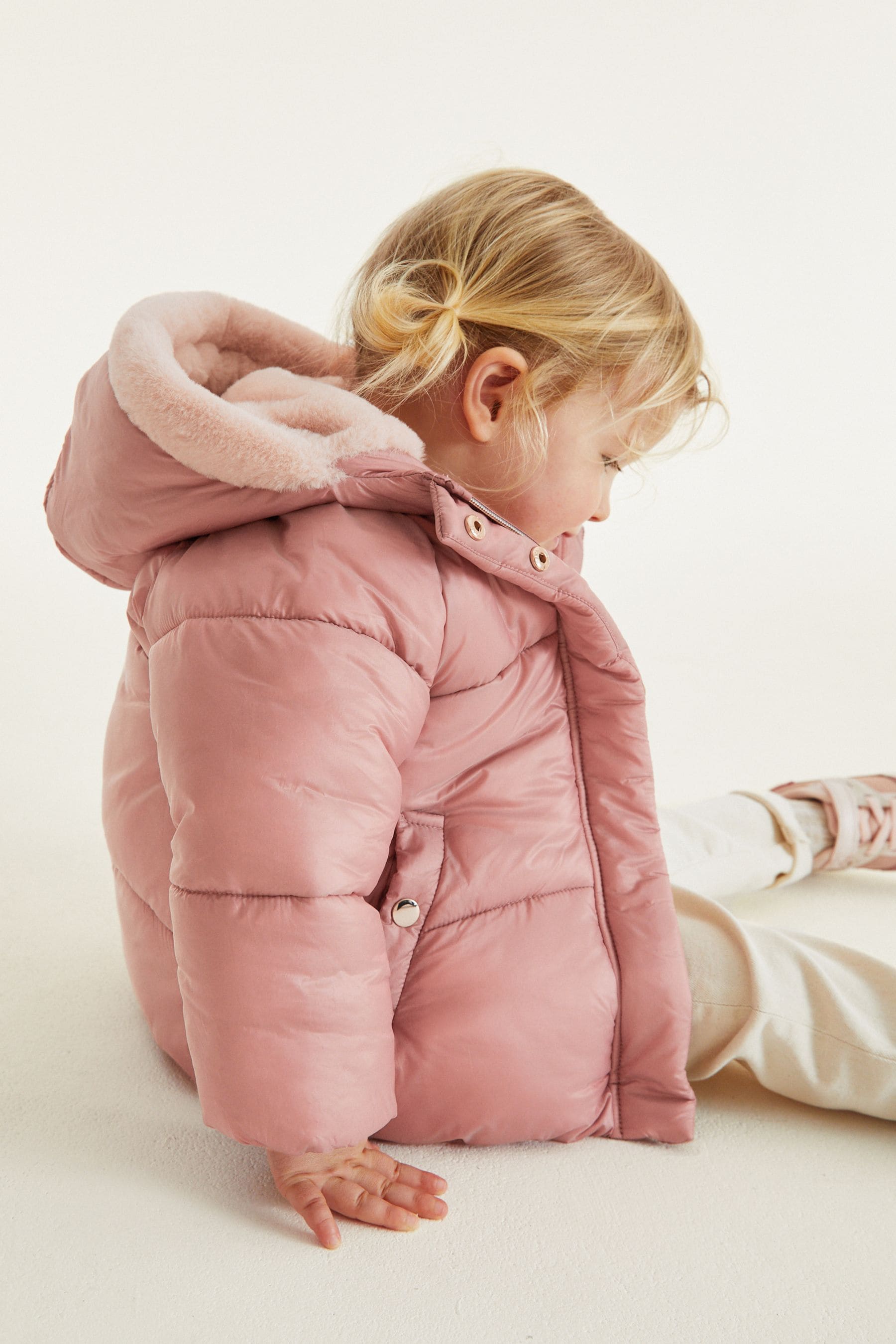 Pink Shower Resistant Padded Coat (3mths-7yrs)