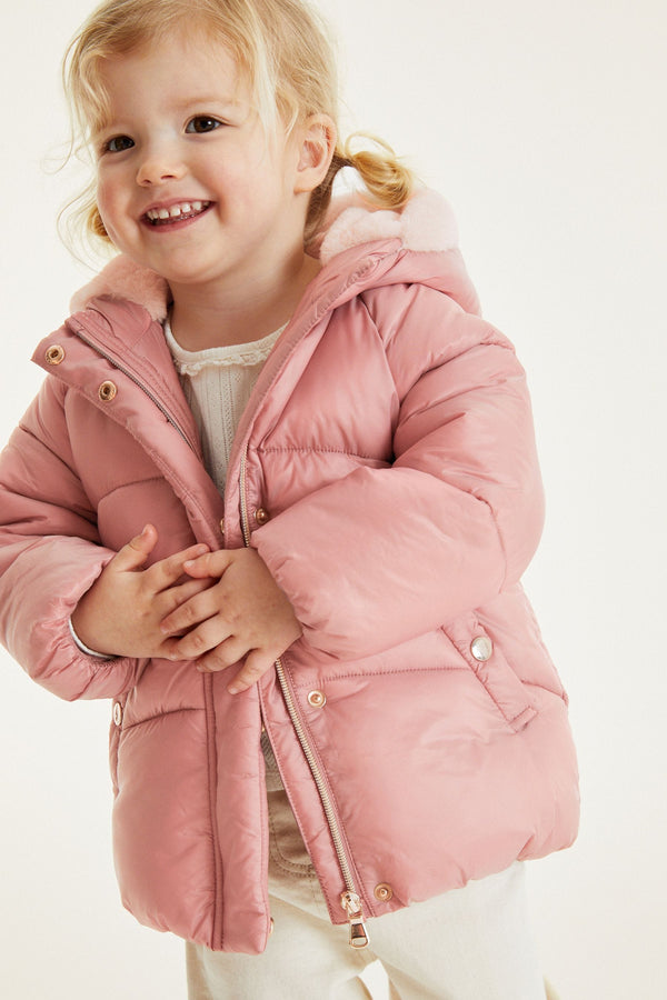 Pink Shower Resistant Padded Coat (3mths-7yrs)