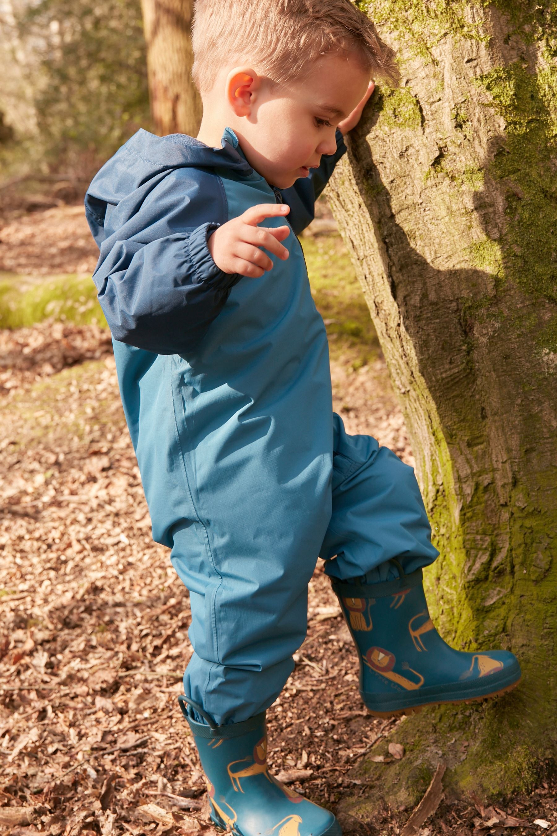 Navy Blue Waterproof Fleece Lined Puddlesuit (3mths-7yrs)