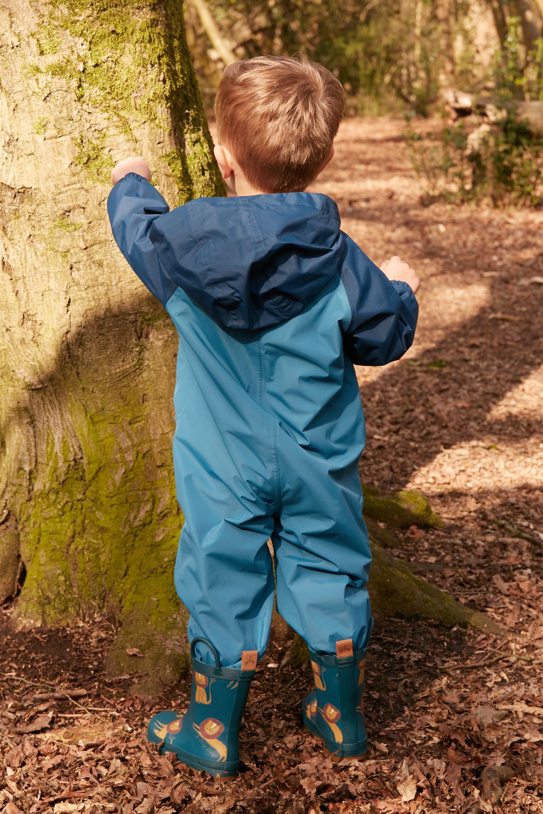 Navy Blue Waterproof Fleece Lined Puddlesuit (3mths-7yrs)