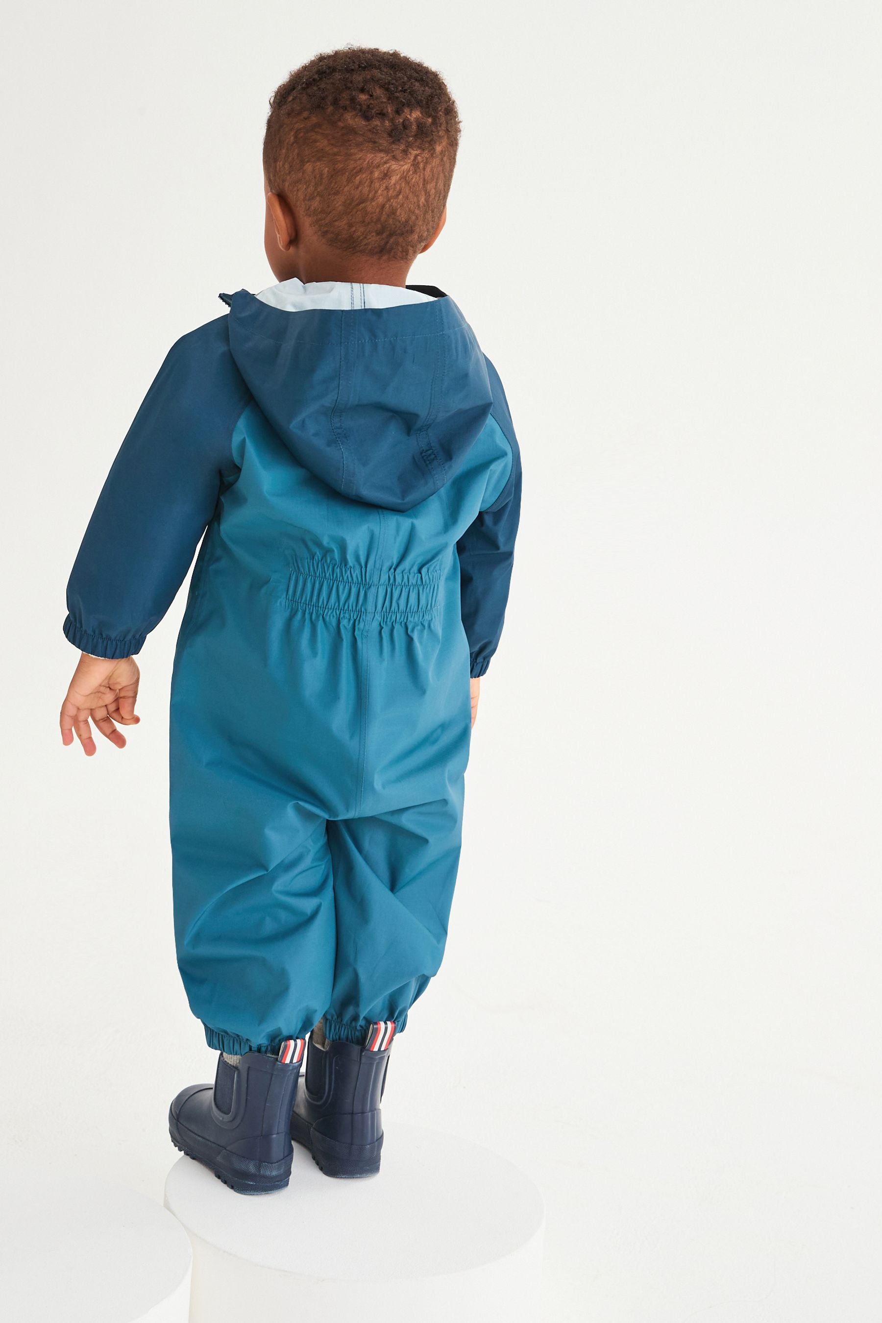 Navy Blue Waterproof Fleece Lined Puddlesuit (3mths-7yrs)