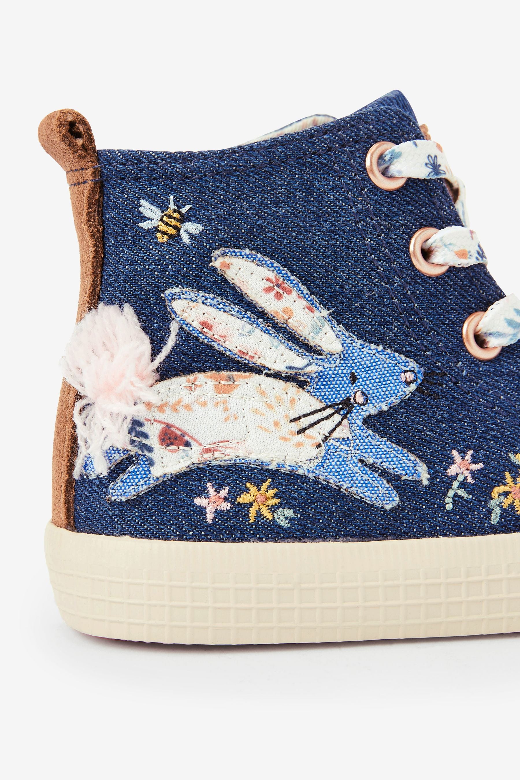 Denim Bunny High Top Trainers