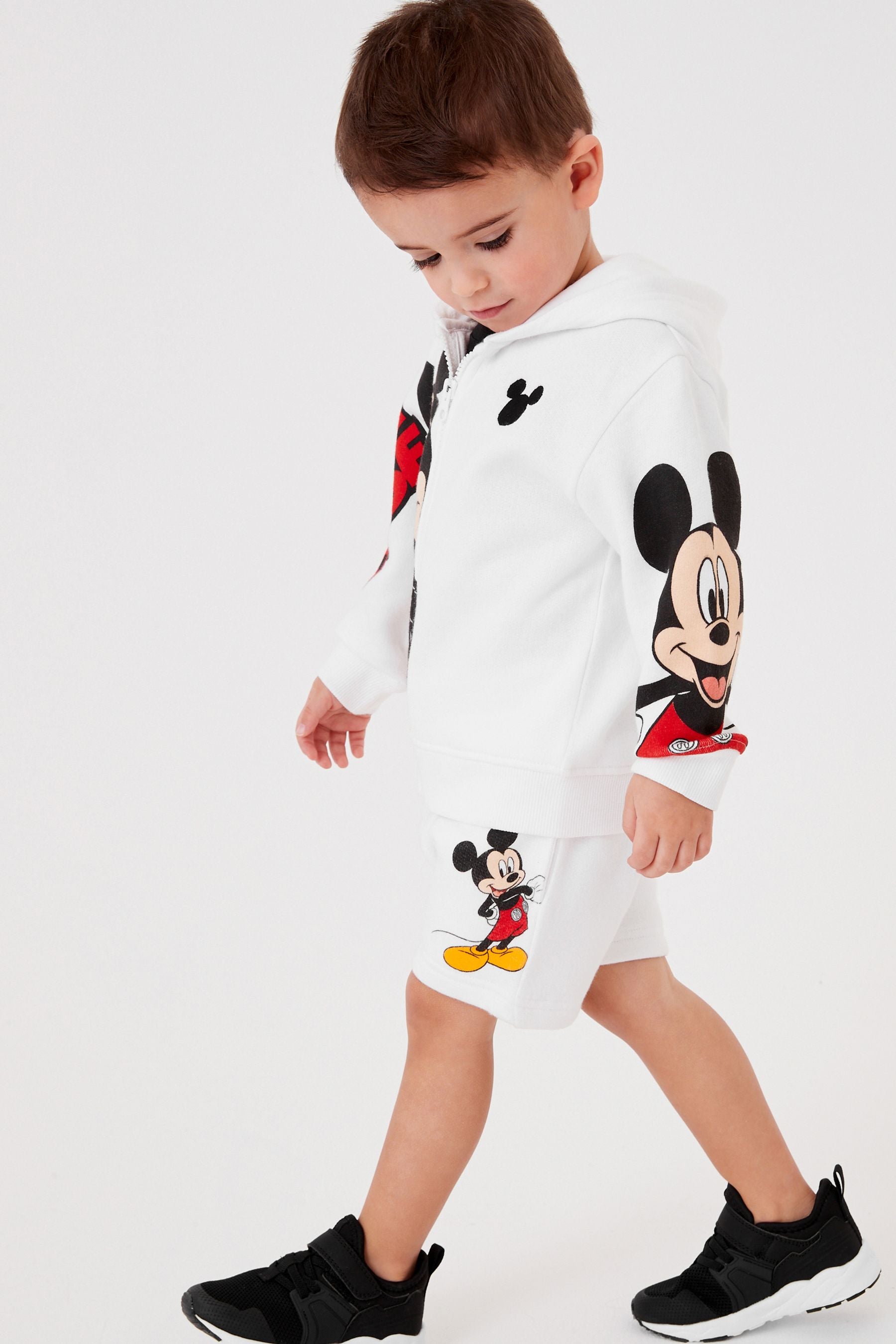 White Mickey Mouse Jersey Short Set (3mths-8yrs)