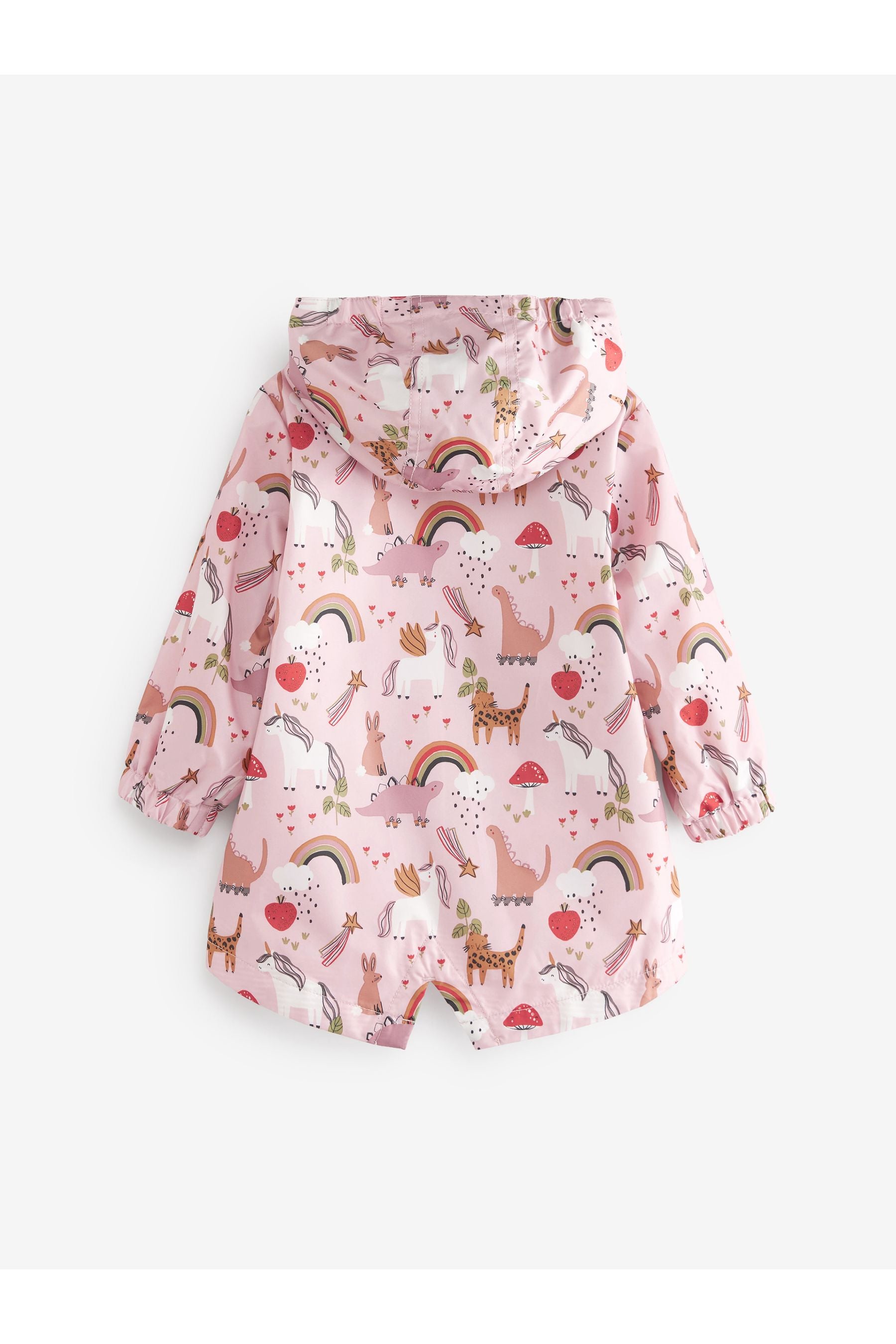 Pink Unicorn Dinosaur Shower Resistant Printed Cagoule (3mths-7yrs)