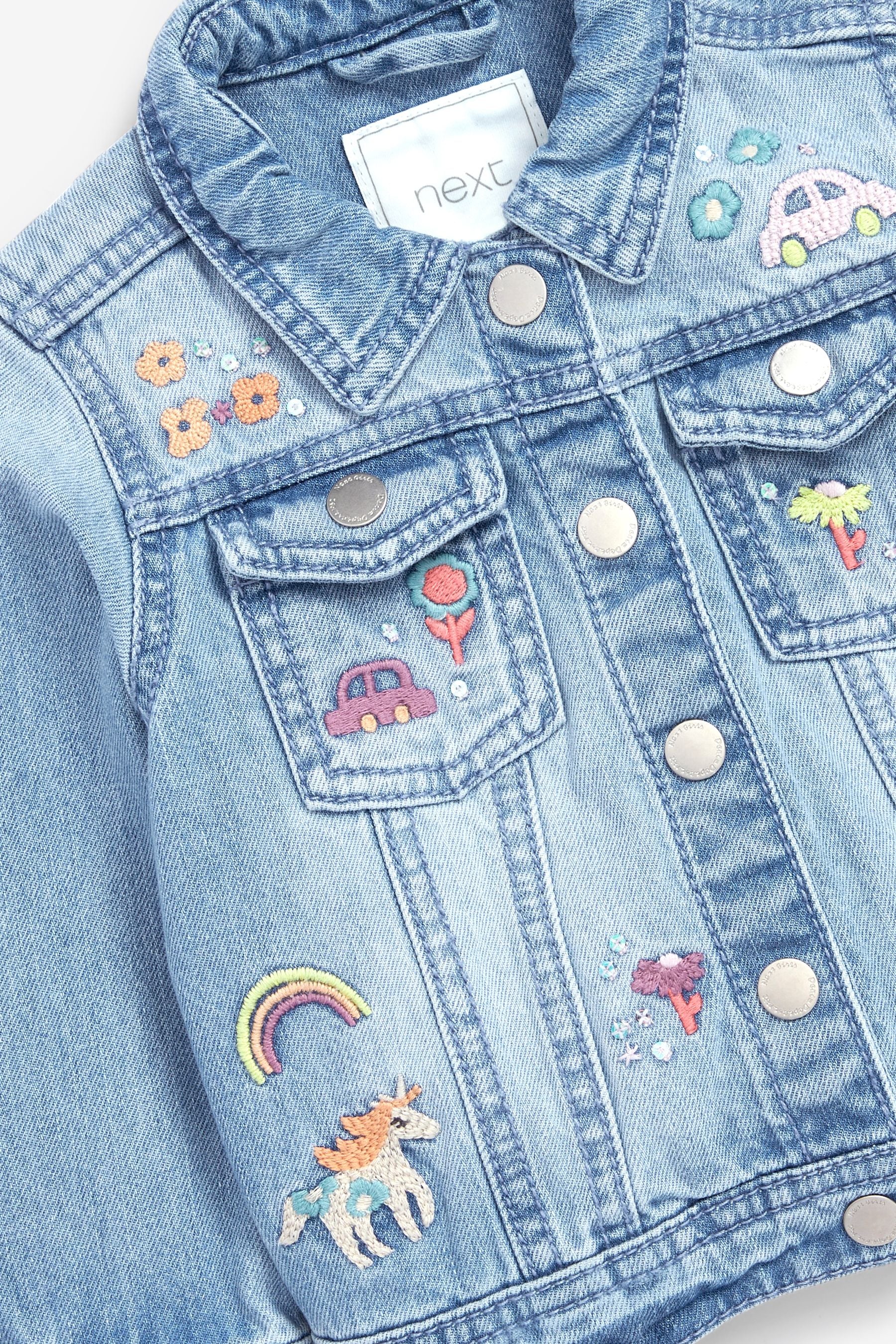 Mid Blue Denim Unicorn Jacket (3mths-7yrs)