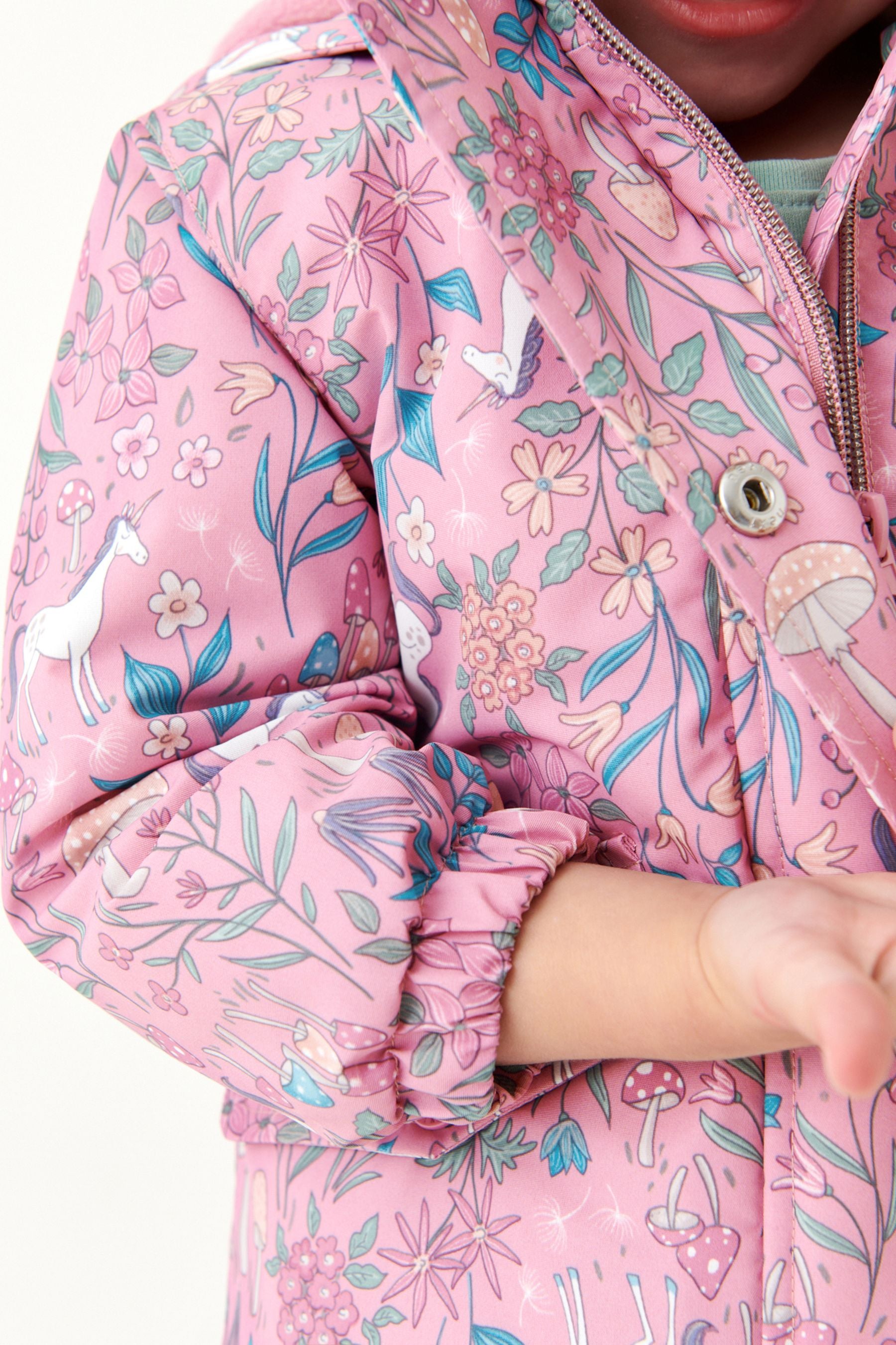 Pink Unicorn Waterproof Printed Coat (6mths-7yrs)