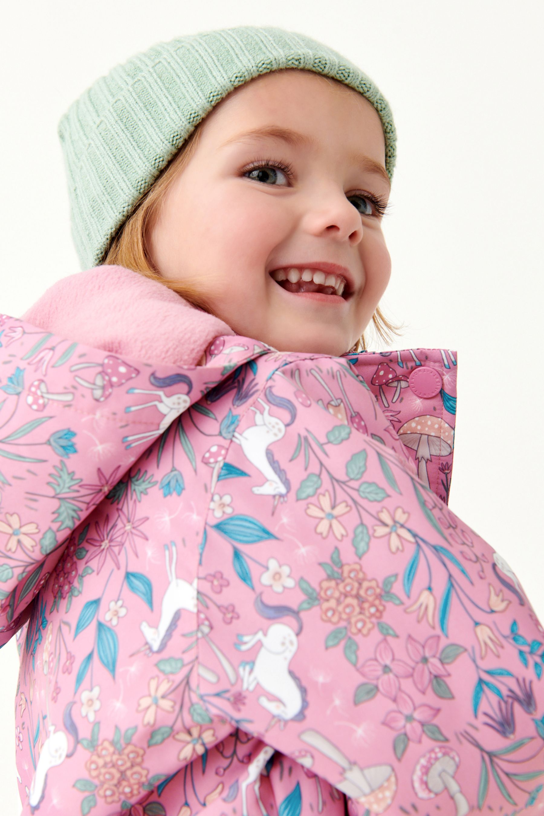 Pink Unicorn Waterproof Printed Coat (6mths-7yrs)