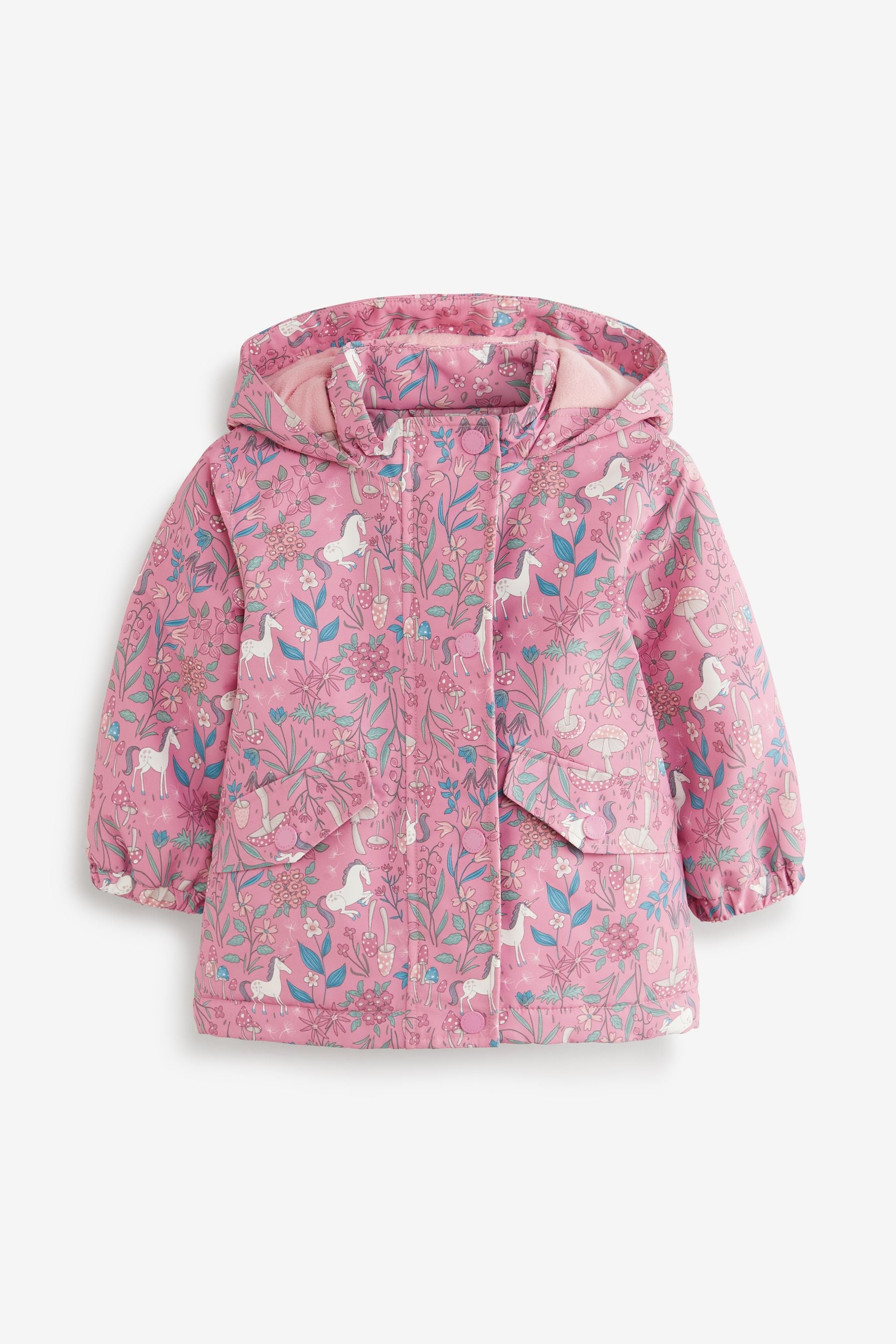 Pink Unicorn Waterproof Printed Coat (6mths-7yrs)