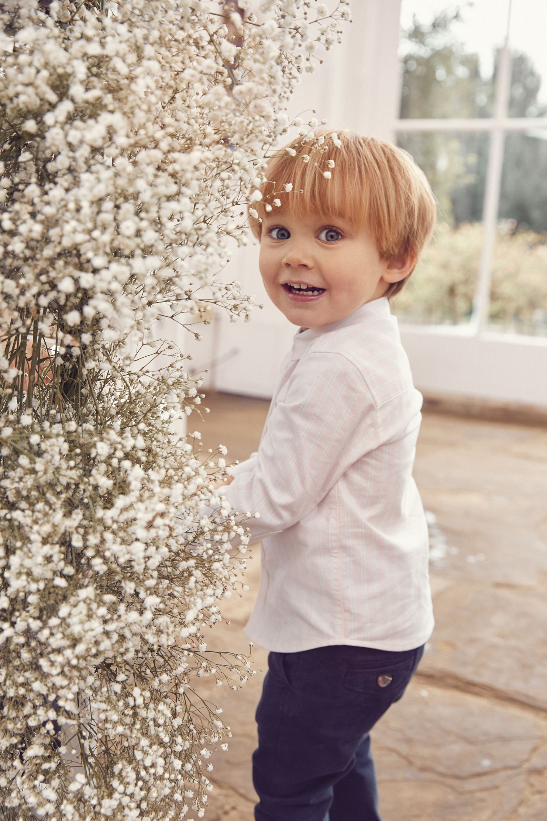 Pink Stripe Long Sleeve Oxford Shirt (3mths-7yrs)