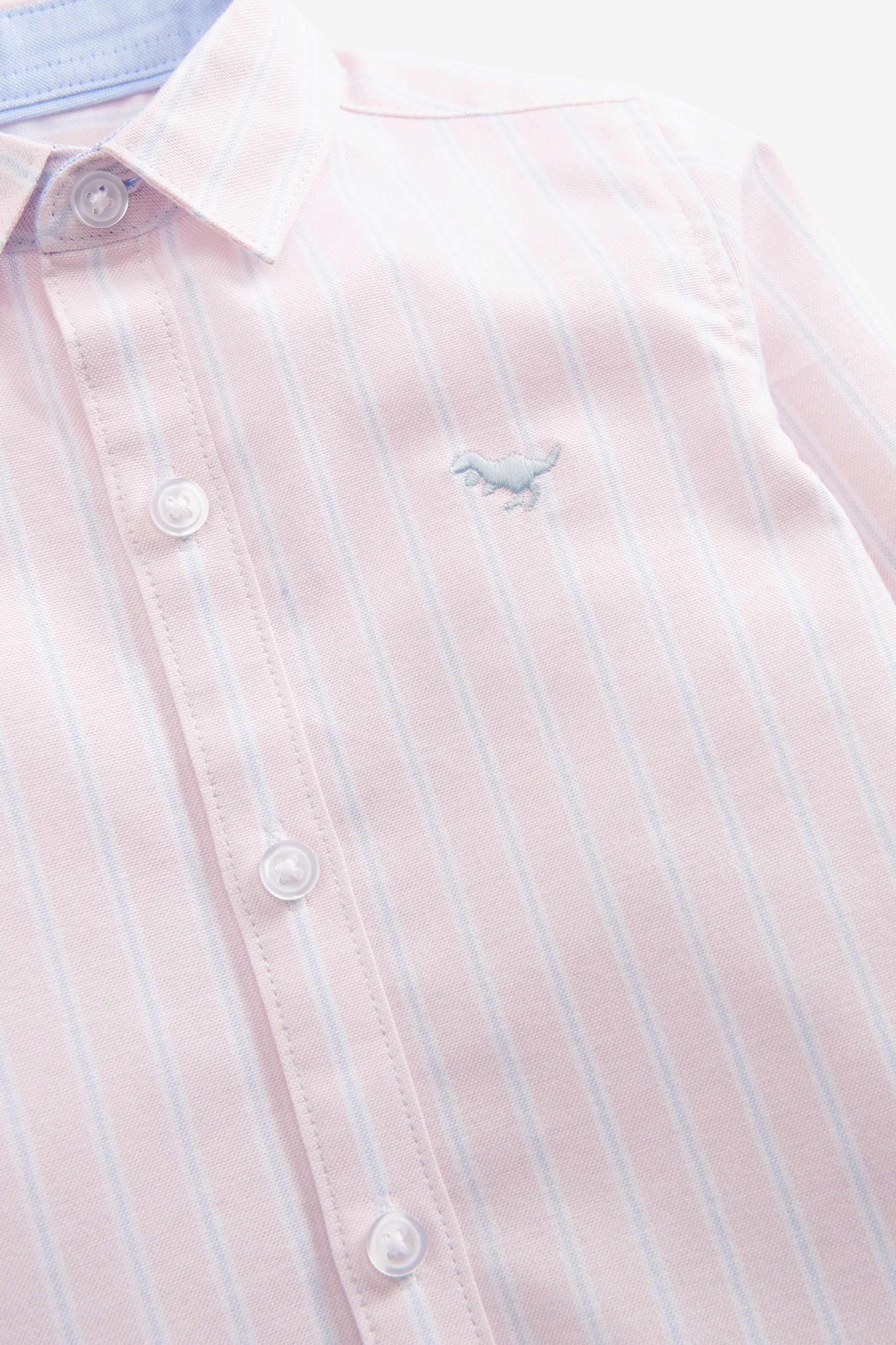 Pink Stripe Long Sleeve Oxford Shirt (3mths-7yrs)