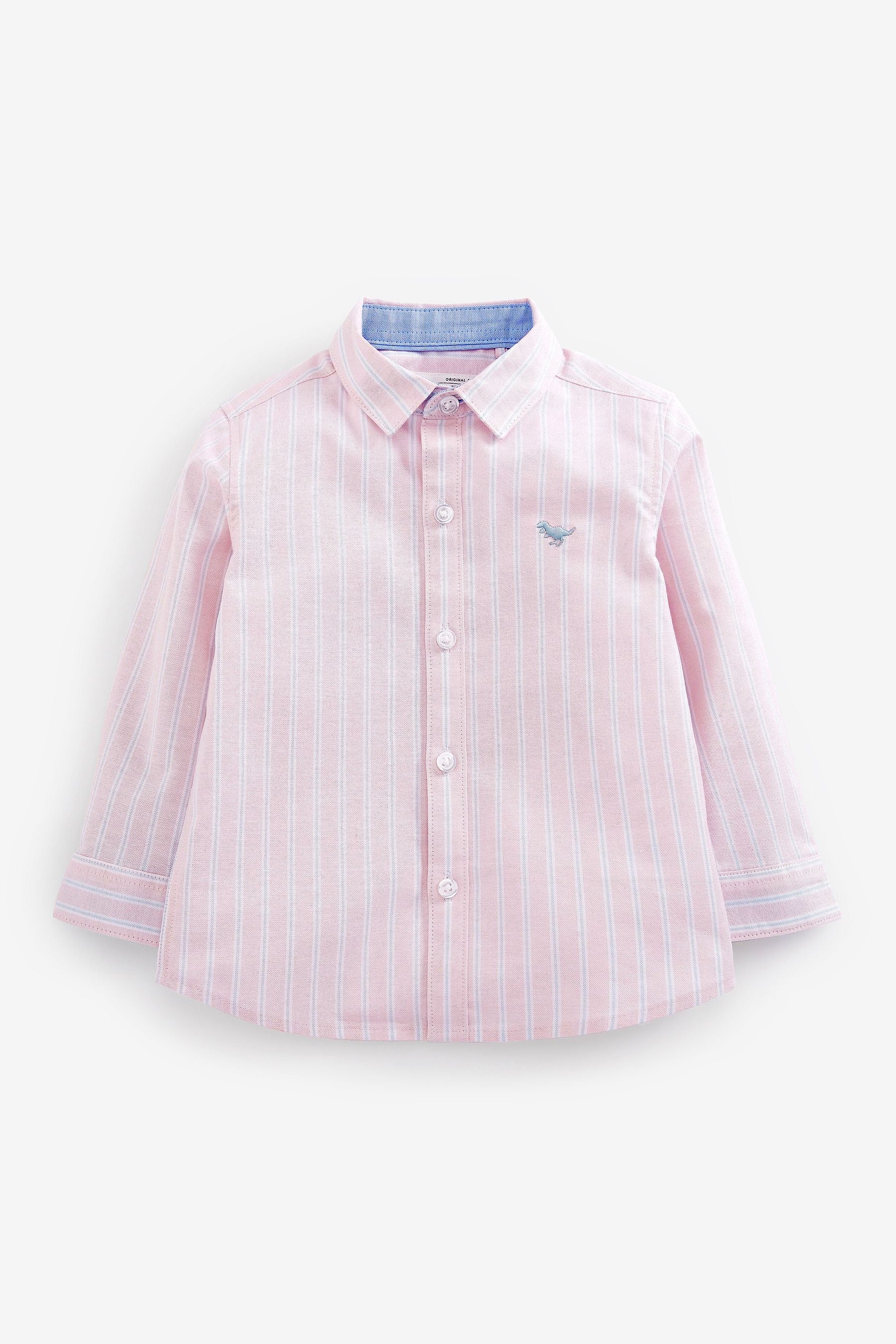 Pink Stripe Long Sleeve Oxford Shirt (3mths-7yrs)