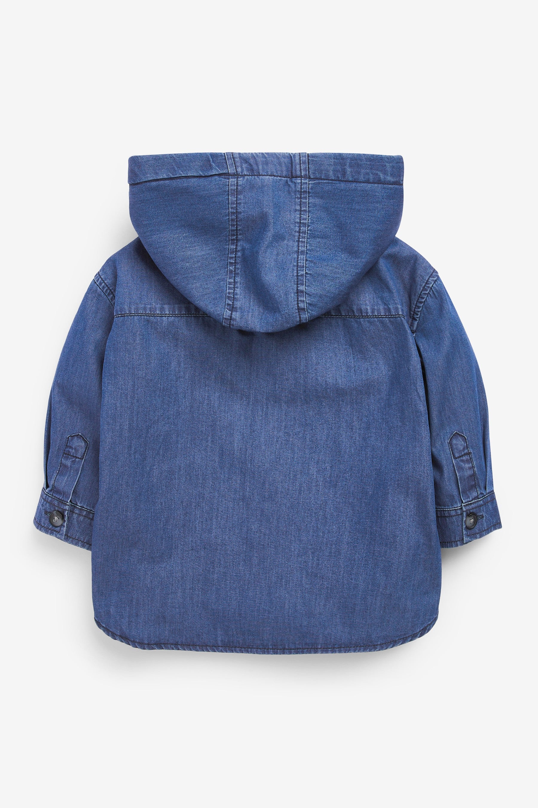 Blue Chambray Hooded Shirt (3mths-7yrs)