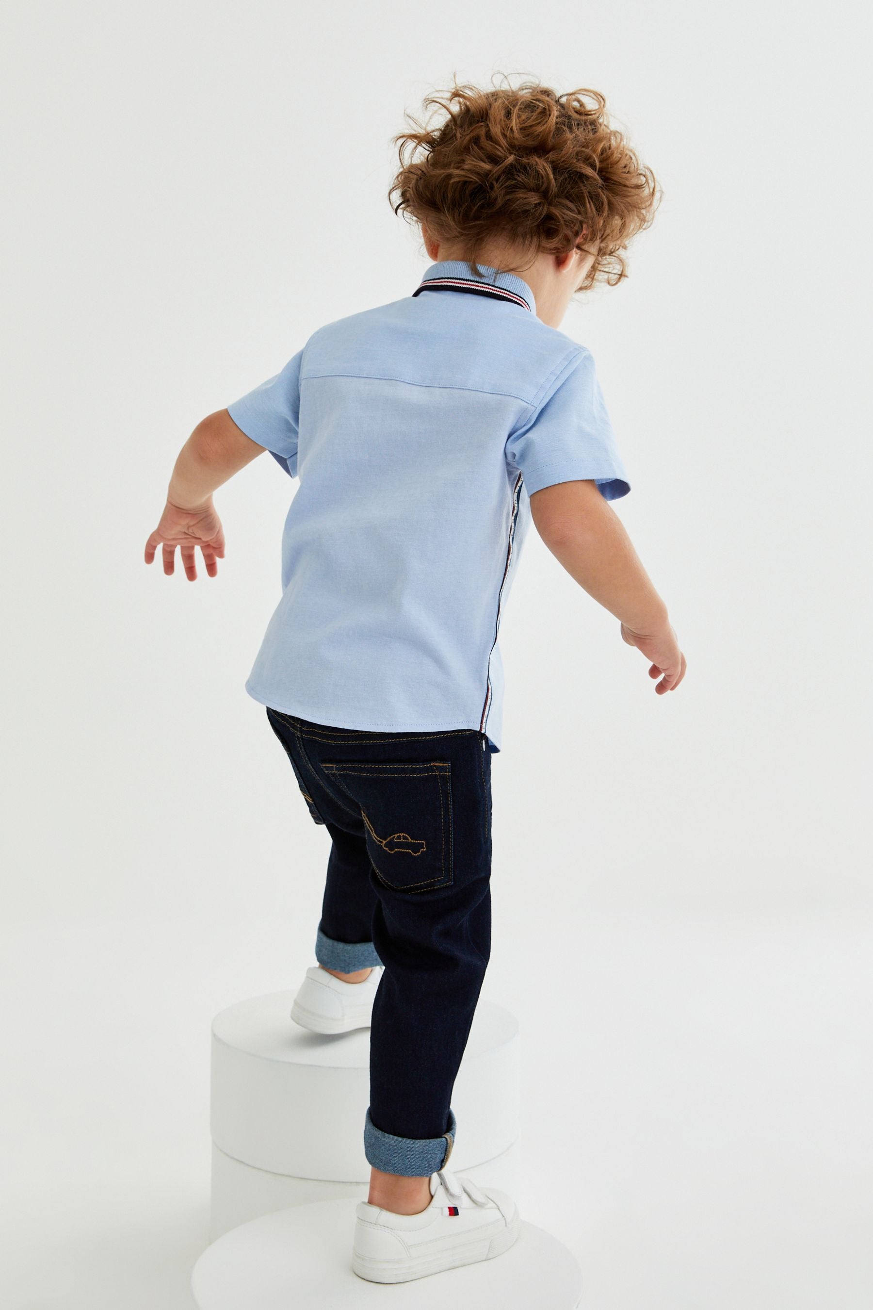 Blue Short Sleeve Oxford Shirt (3mths-7yrs)