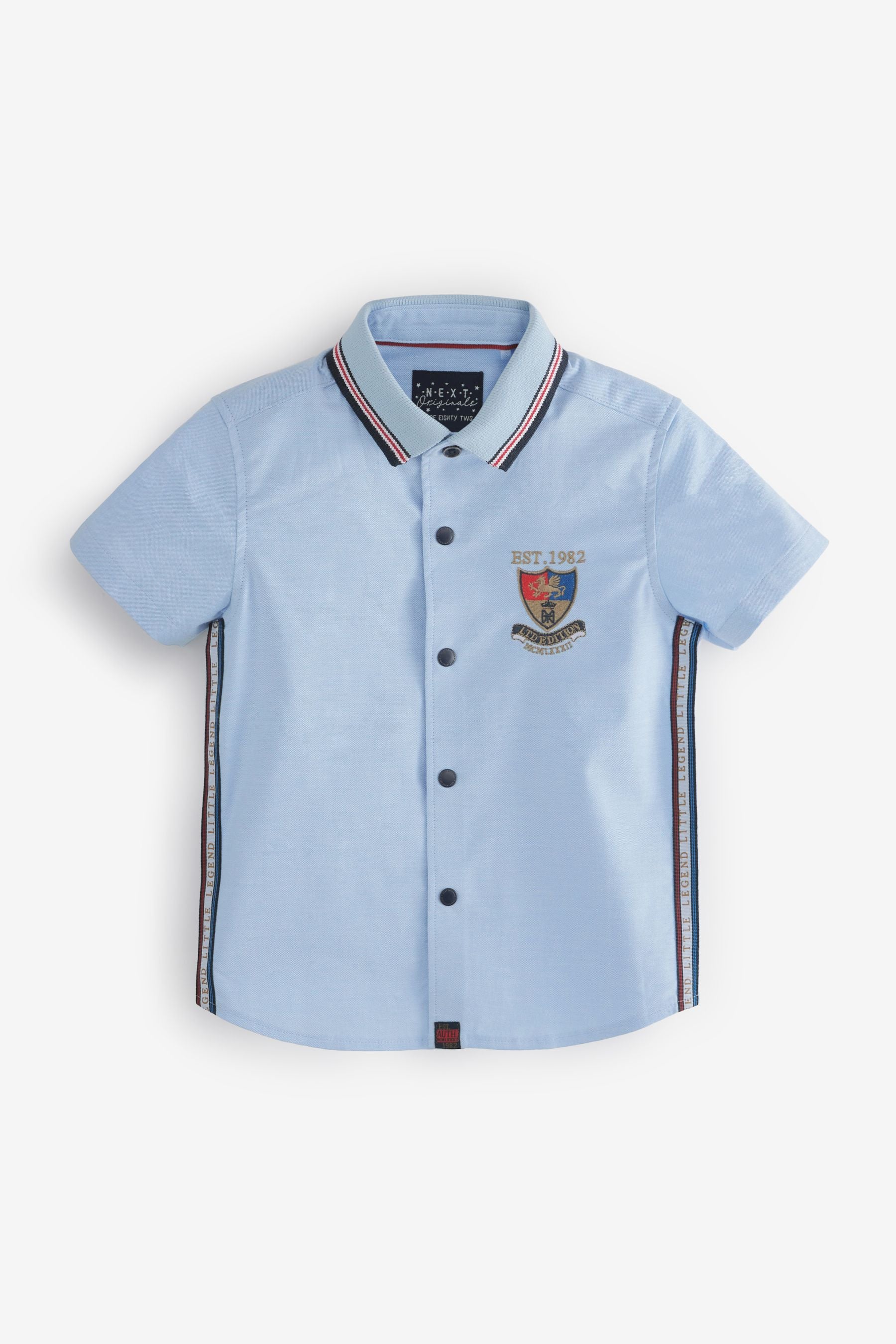 Blue Short Sleeve Oxford Shirt (3mths-7yrs)