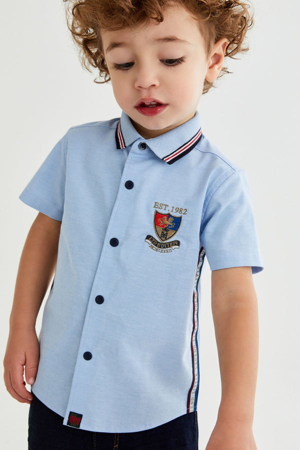 Blue Short Sleeve Oxford Shirt (3mths-7yrs)