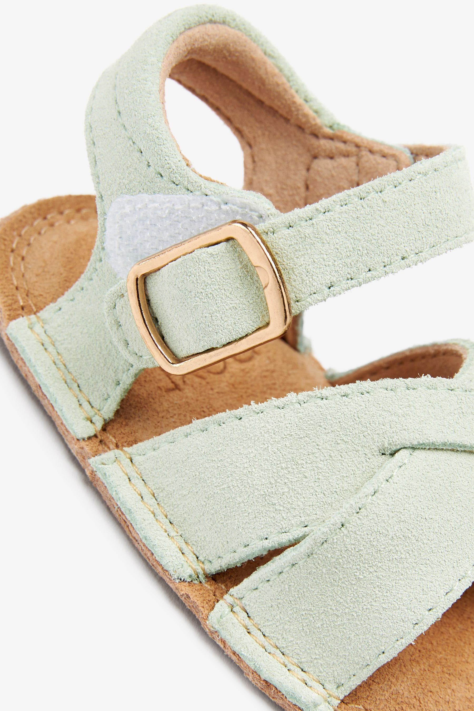 Mint Green Leather Baby Sandals (0-18mths)