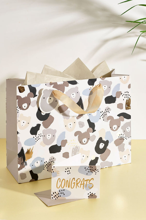 Natural Bears Gift Bag Set