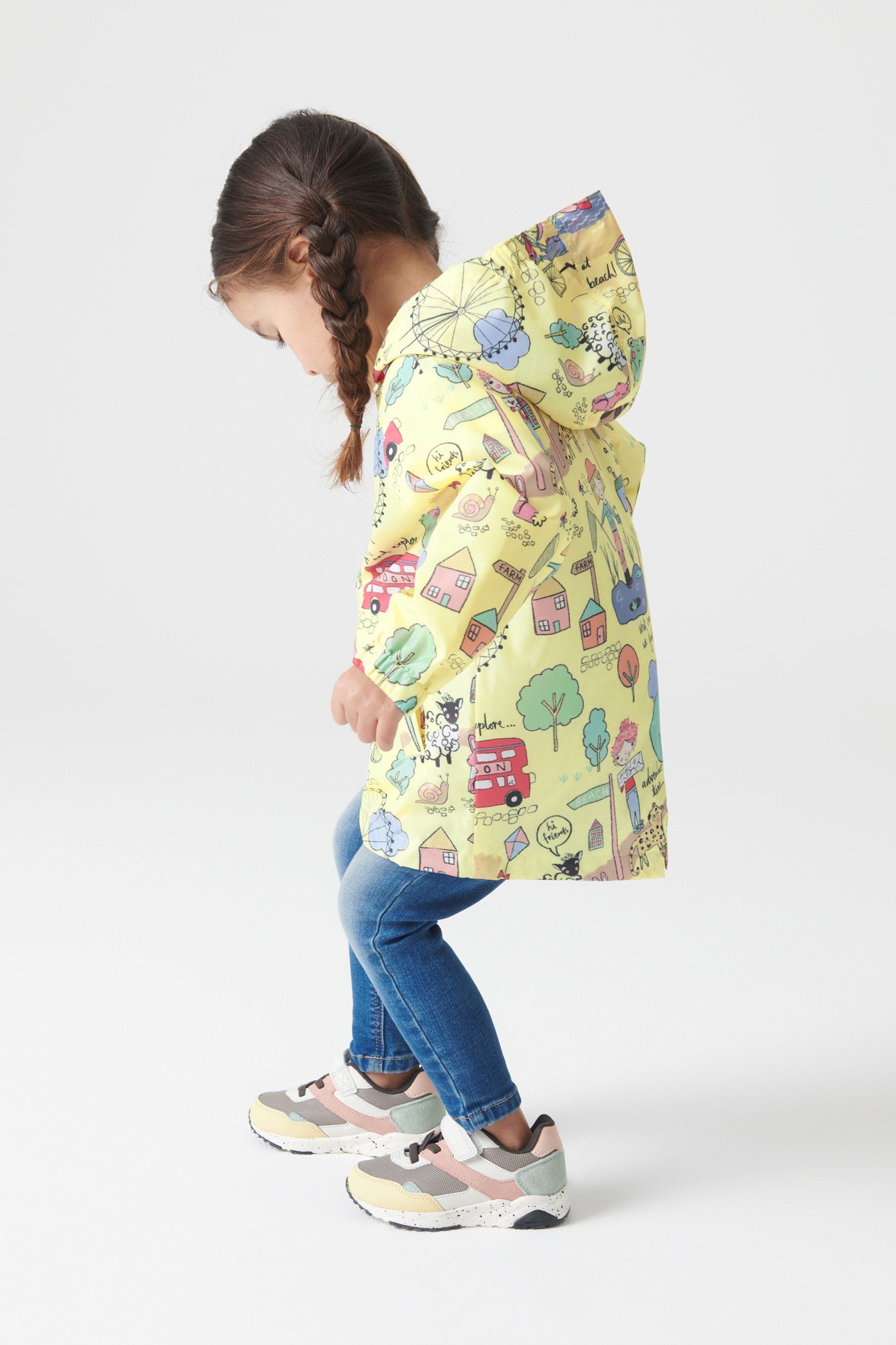 Yellow Shower Resistant Printed Cagoule Jacket (3mths-7yrs)