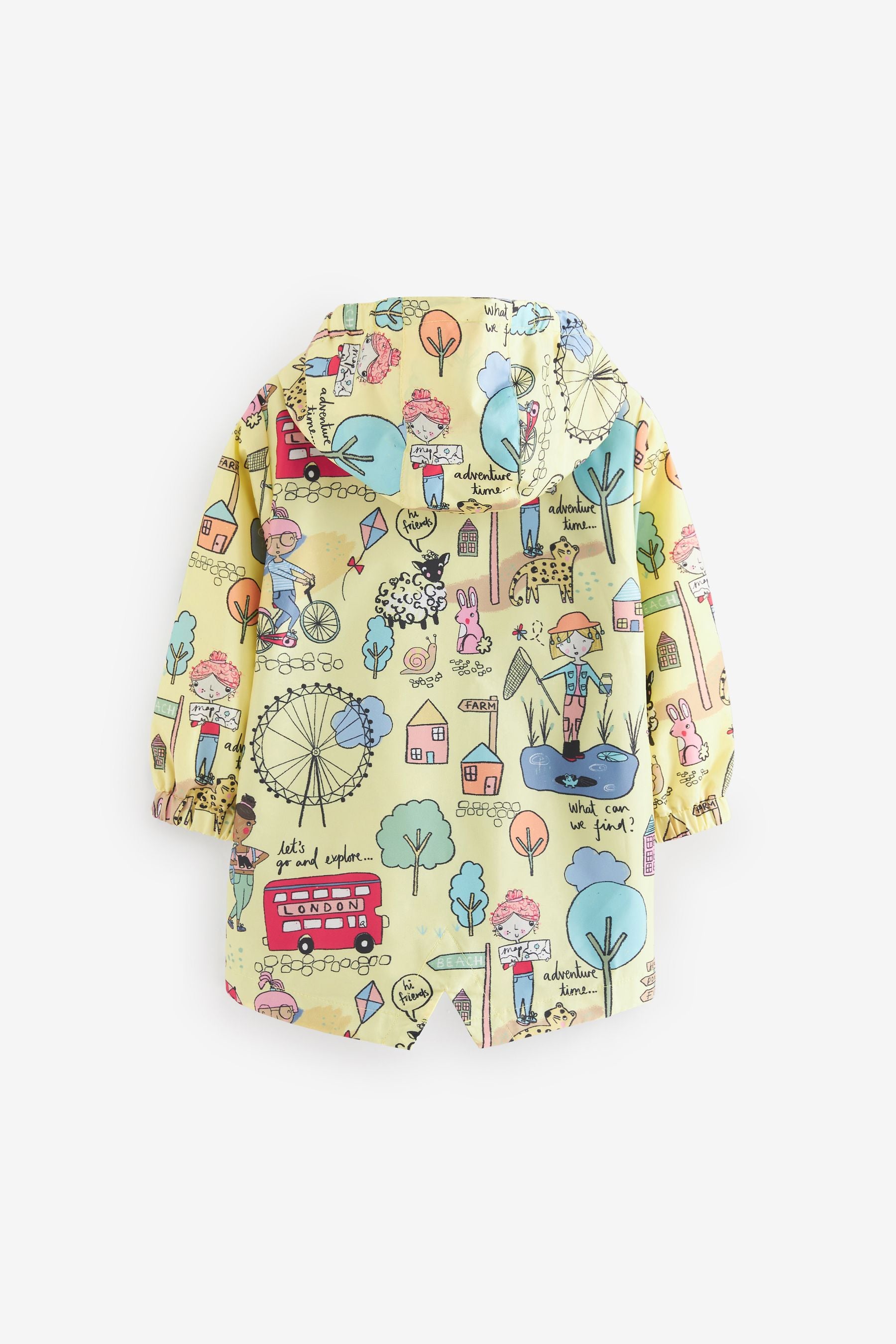 Yellow Shower Resistant Printed Cagoule Jacket (3mths-7yrs)