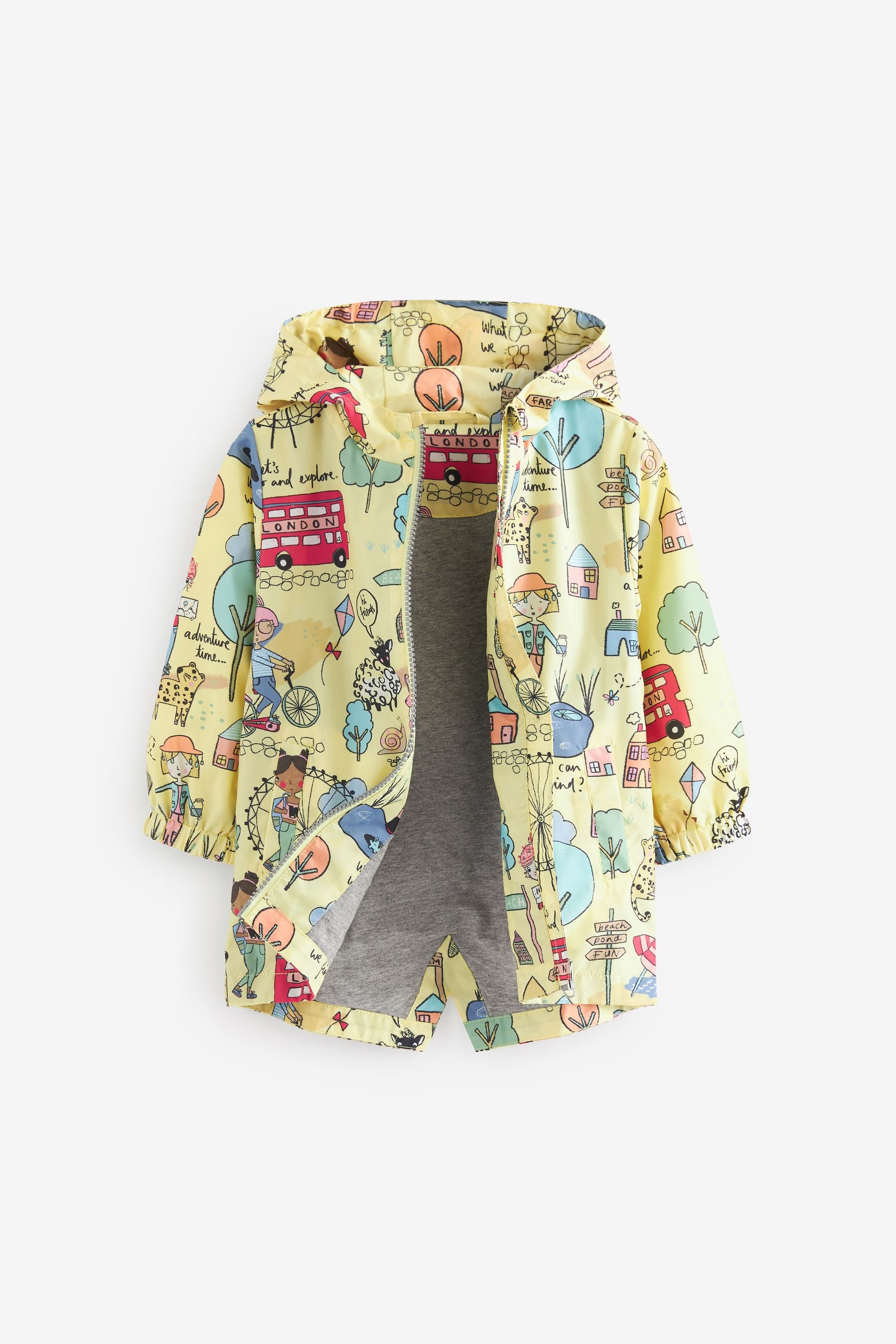 Yellow Shower Resistant Printed Cagoule Jacket (3mths-7yrs)