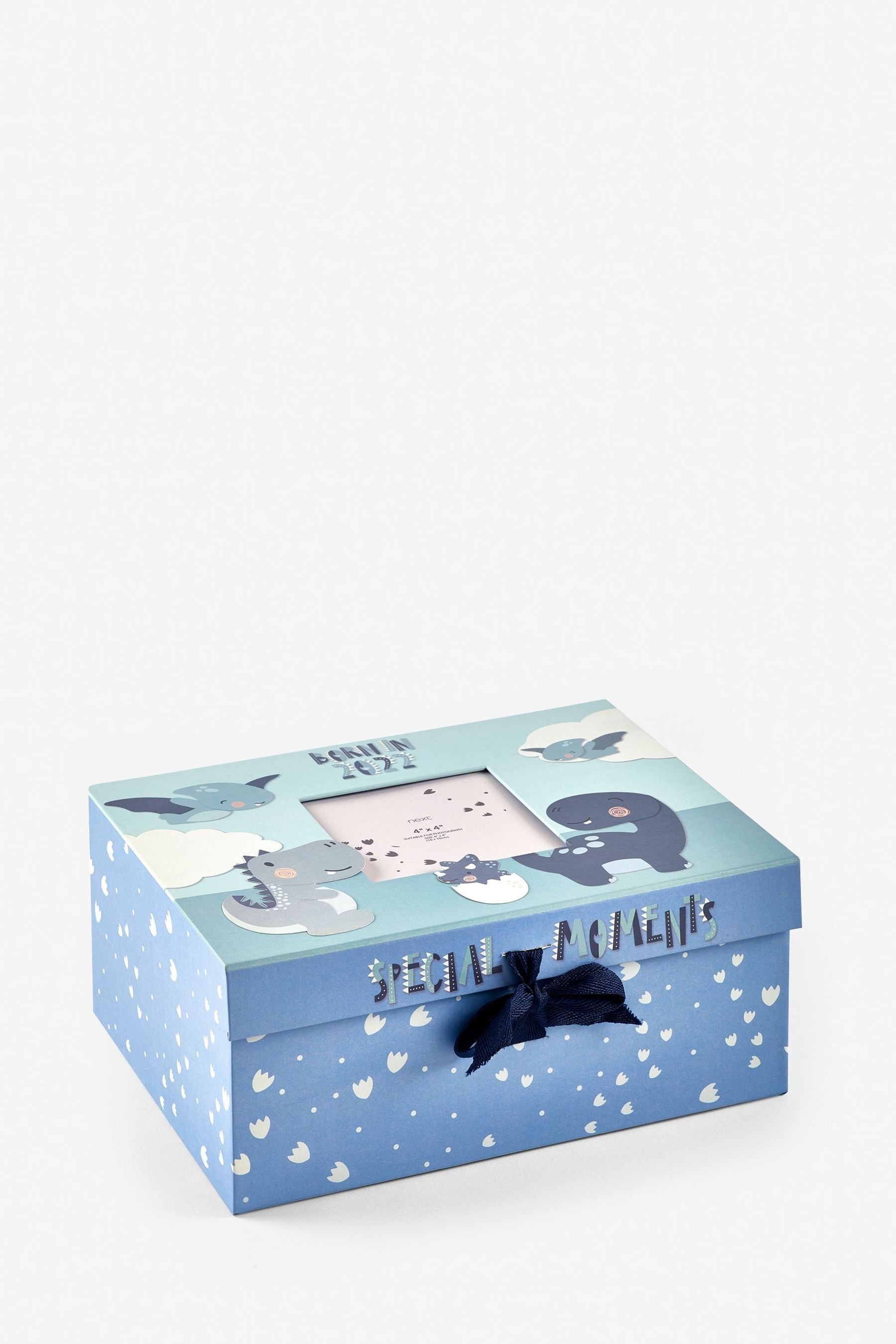 Blue Born In 2022 Baby Keepsake Box