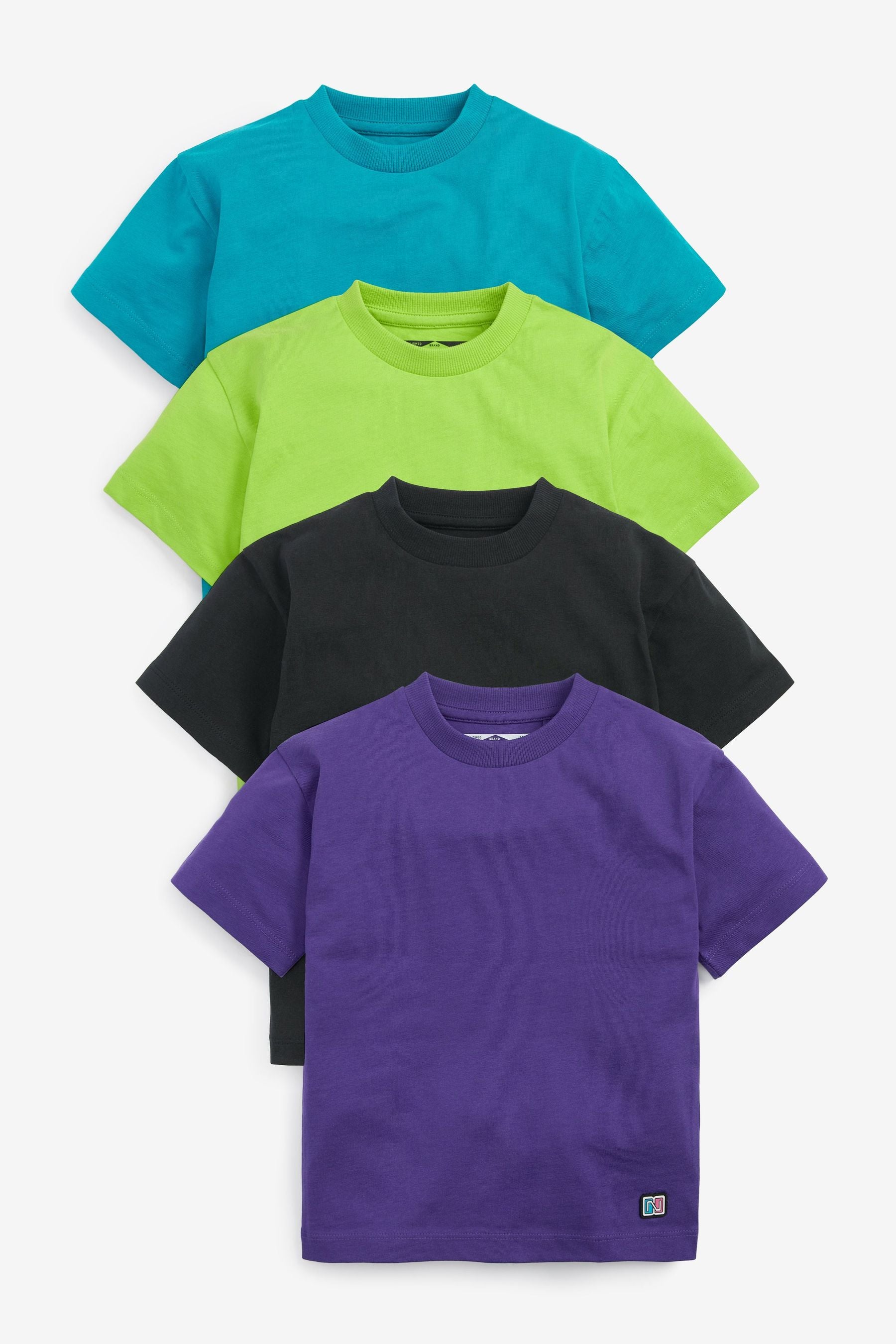 Black/Purple 4 Pack Oversized T-Shirts (3mths-7yrs)