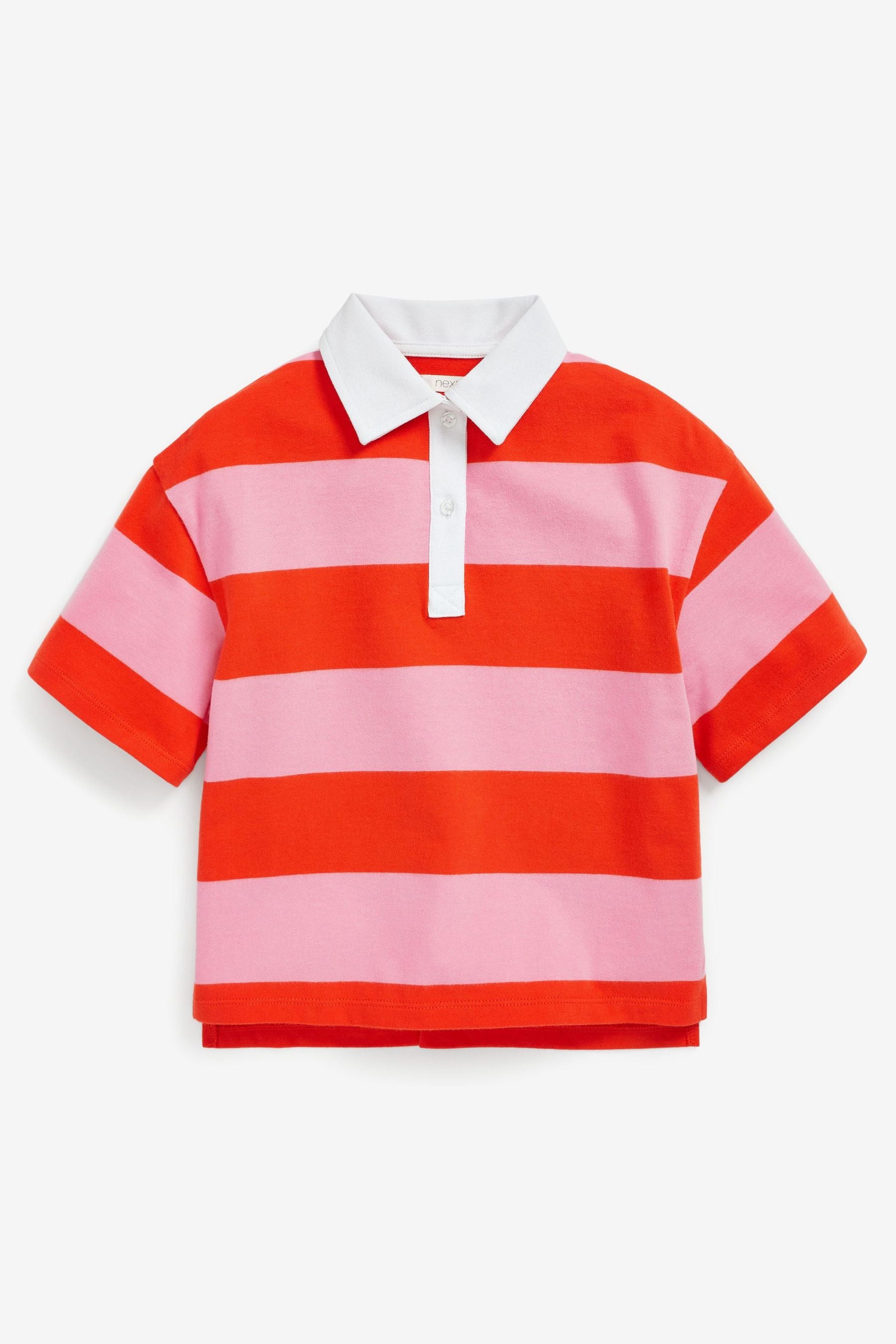 Pink/Red Stripe Rugby Top (3-16yrs)