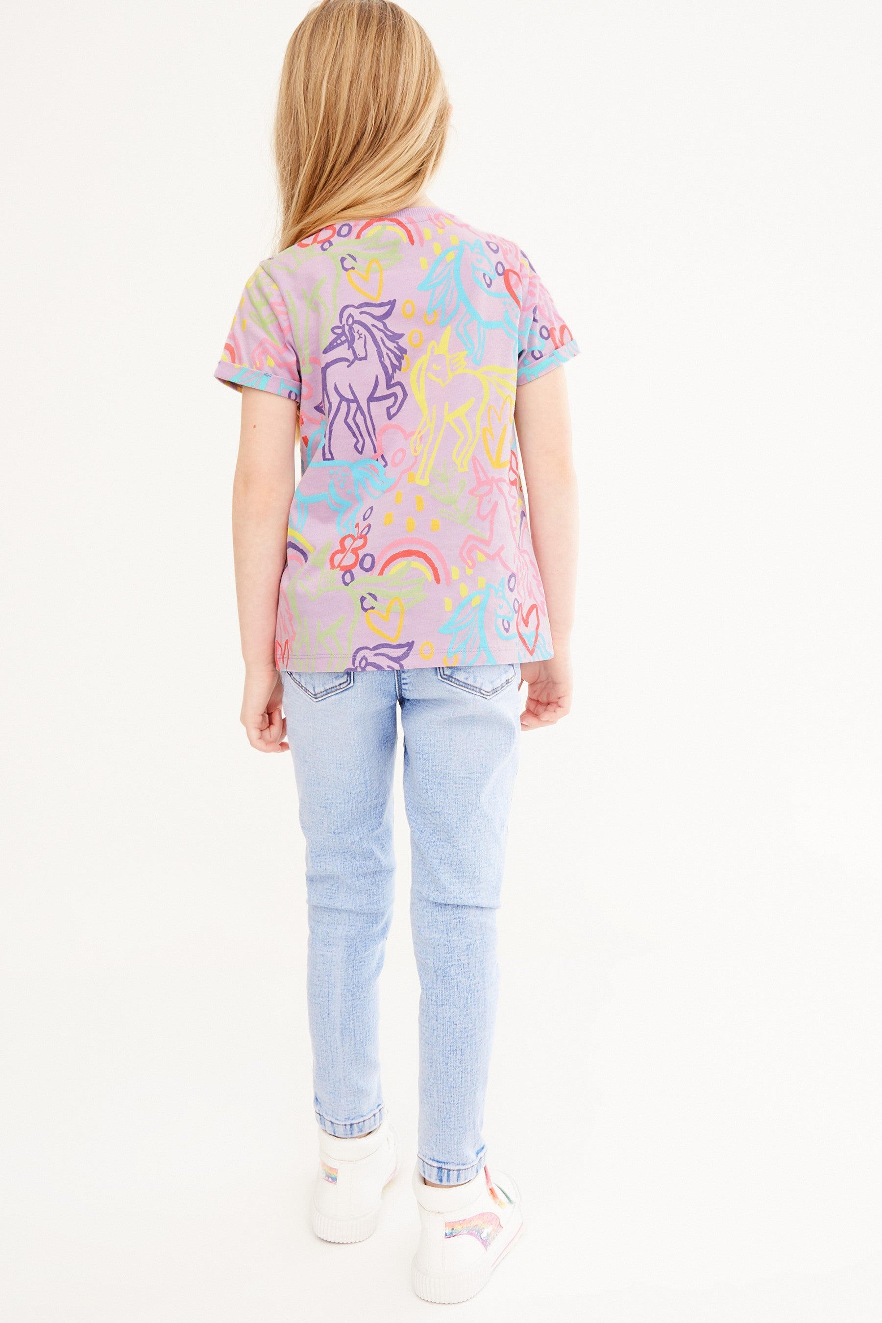 Lilac Purple Unicorn Regular Fit T-Shirt (3-16yrs)